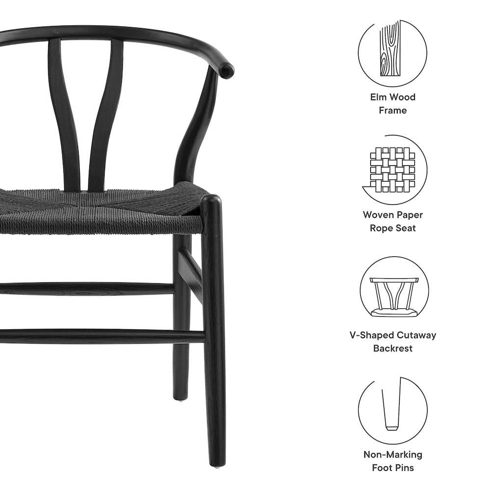 Modway EEI-7200-BLK-BLK Dining-Chairs - View #2