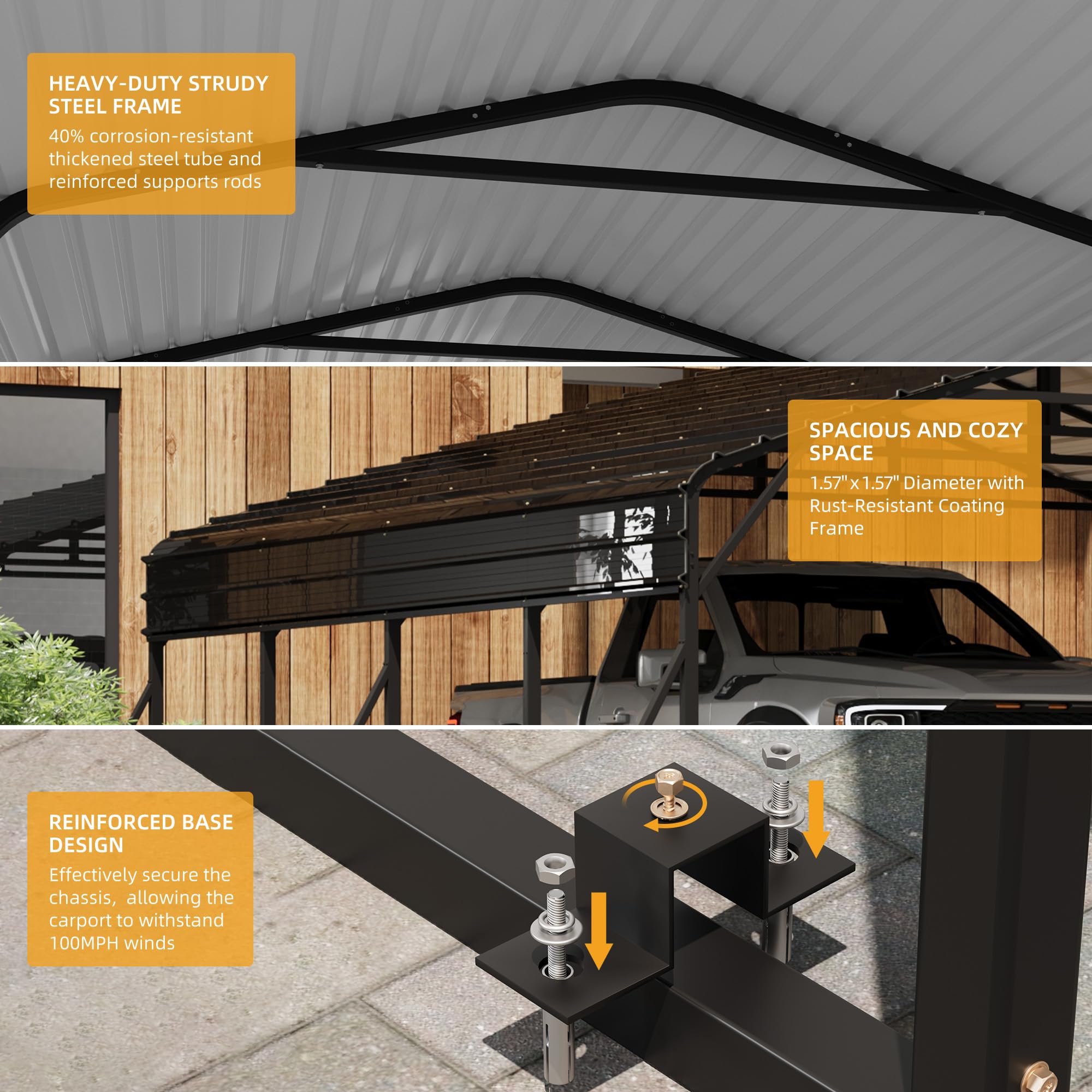 Garvee CK2-KNA0I7EWY62G9-U Carport-Covers - View #5