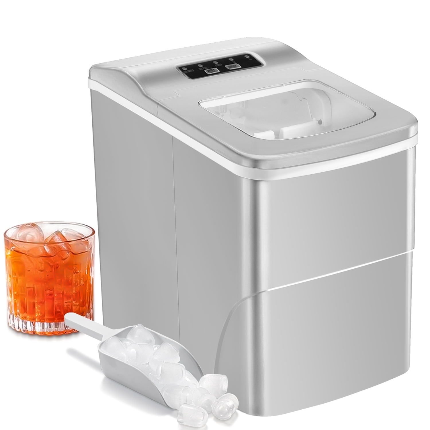 COWSAR Z5879-GREY 26-lb Ice Per day Countertop or portable Bullet Ice Maker ( Grey )
