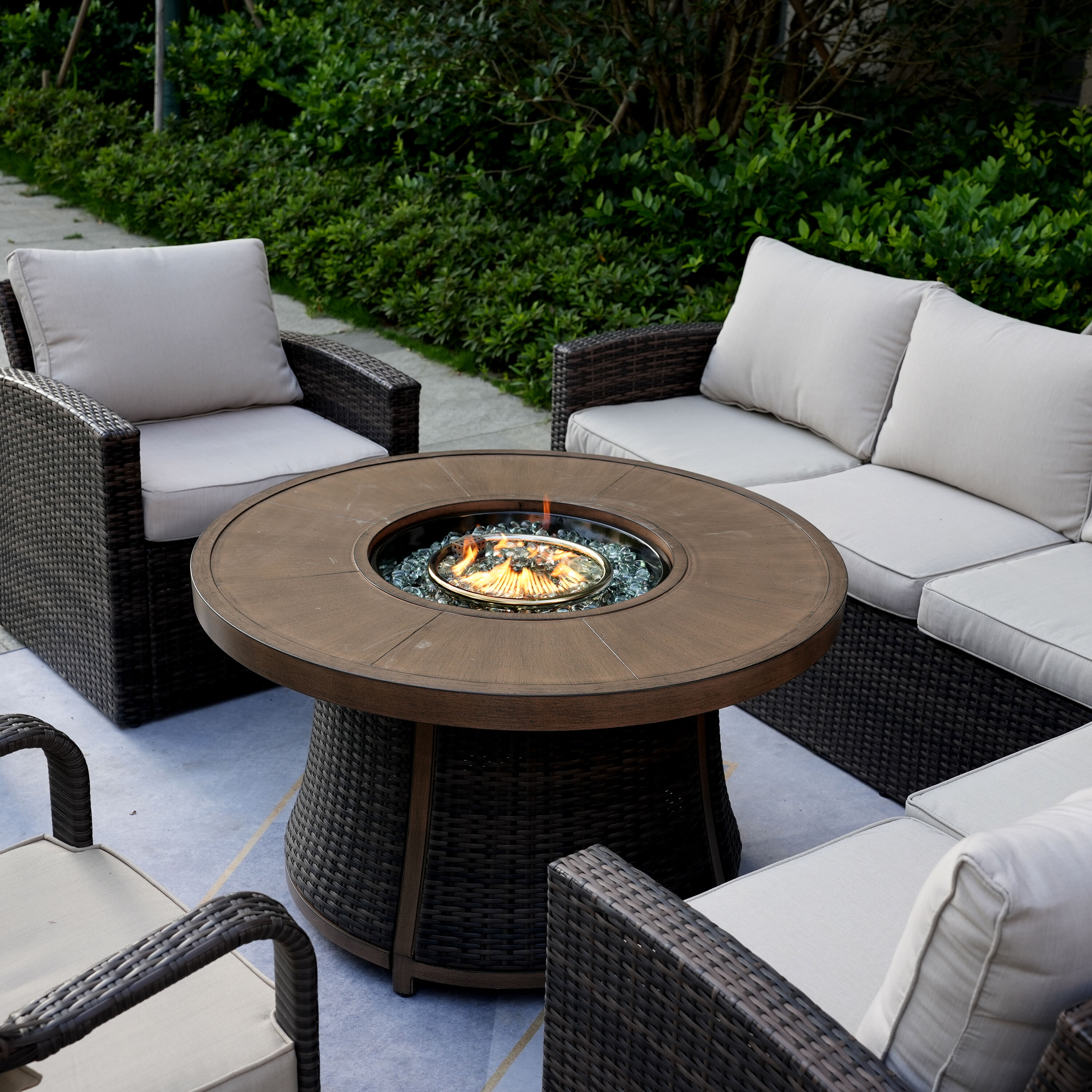 Moda Furnishings G3R-1403B-009-BR Patio-Conversation-Sets - View #4