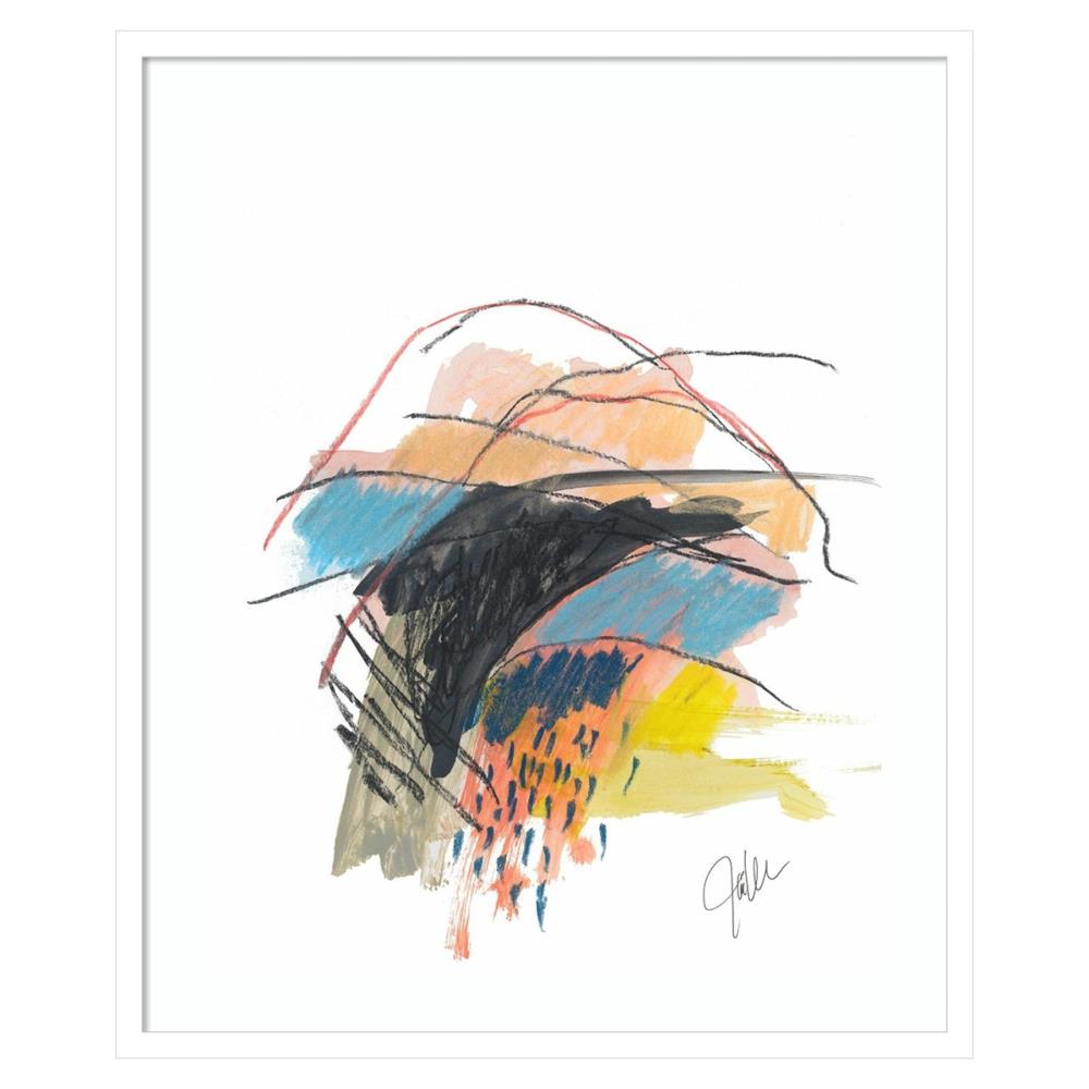 Amanti Art DSW5381149 Discontinued White Wood Framed 30.12-in H x 25.12-in W Abstract Paper Print