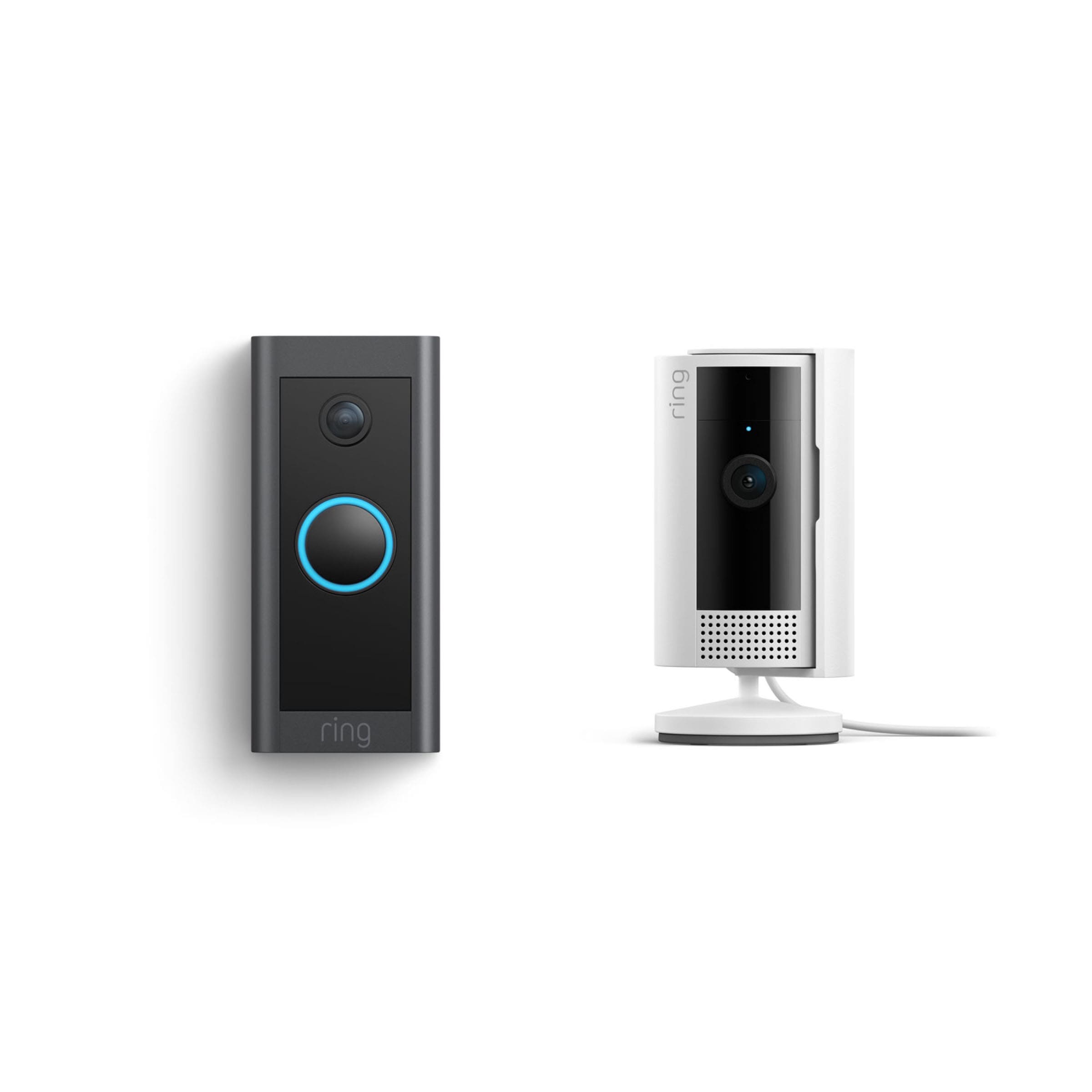 Ring Video Doorbell Wired + Indoor Cam 2nd Gen White Bundle