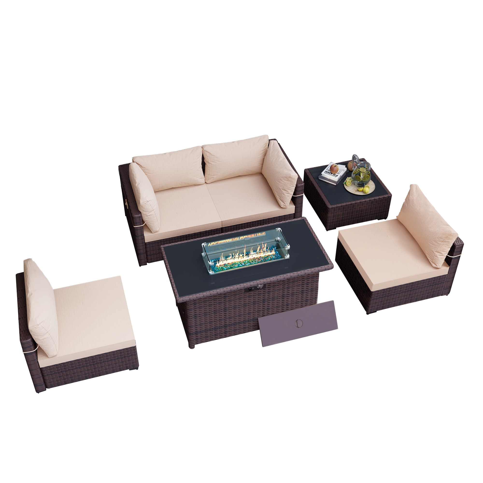 UPHA TBSF-AB43BR-BEIGE Patio-Conversation-Sets - View #2