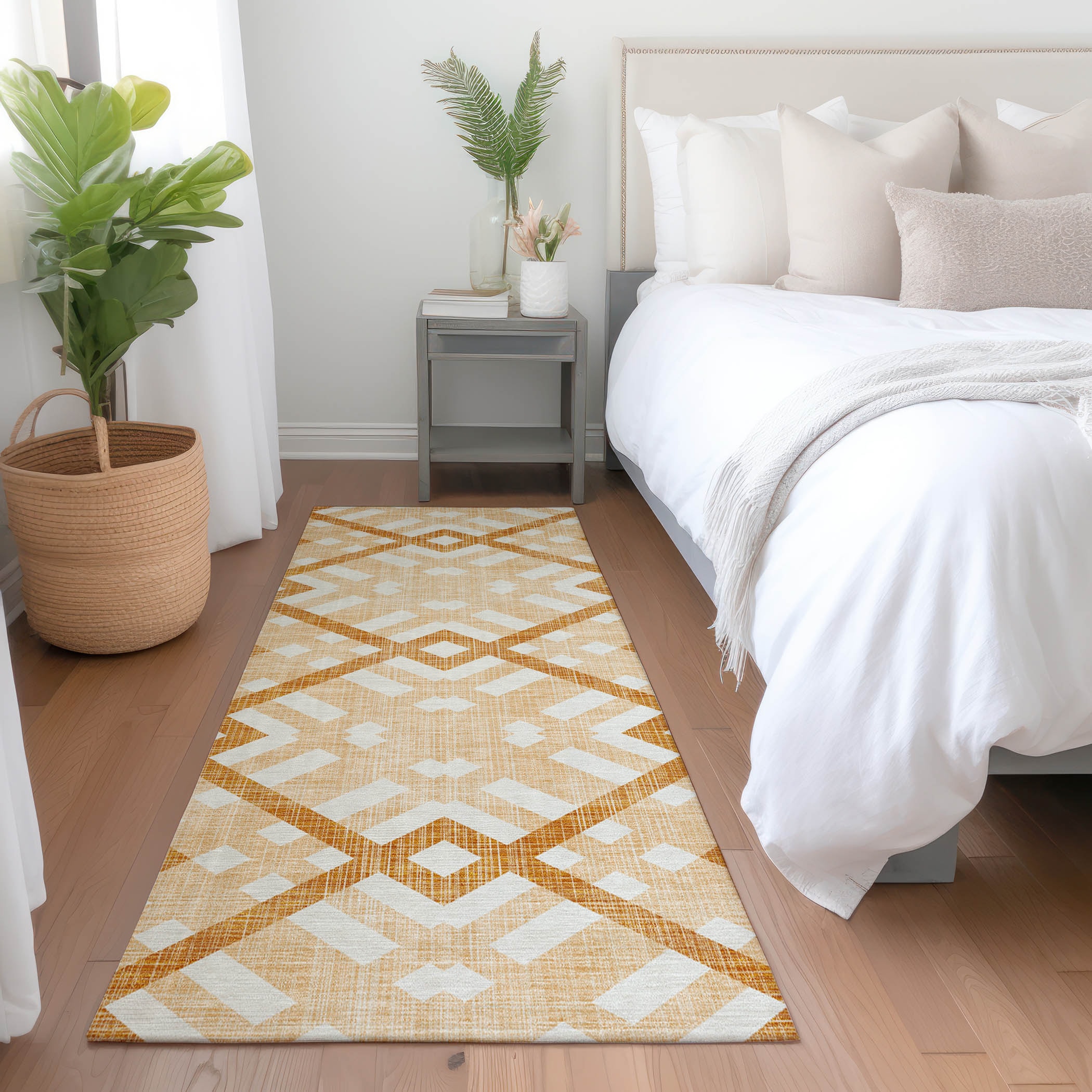 Addison Rugs ACN616PH2X8 Chantille ACN616PH 2 x 7 (ft) Polyester Peach Rectangular Indoor/Outdoor Abstract Machine washable Runner rug