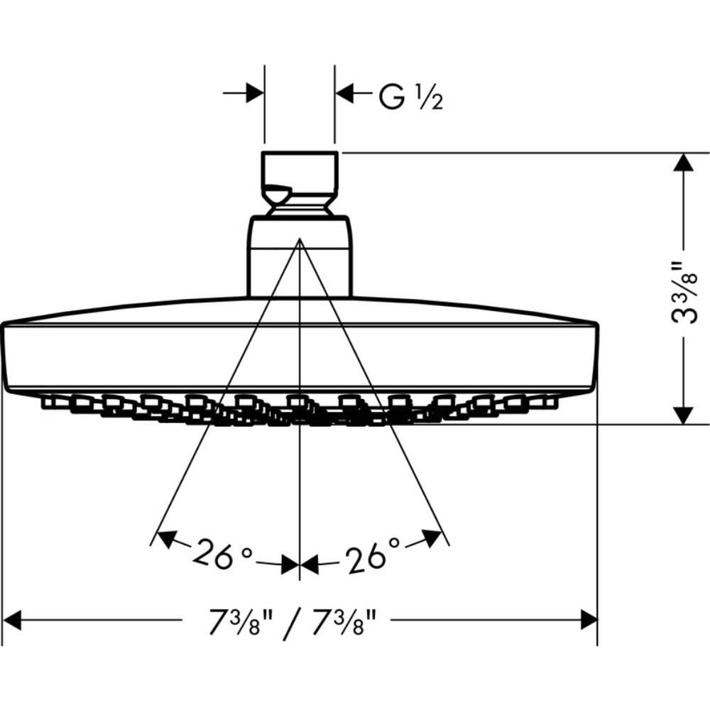 Hansgrohe 04387400 Fixed-Showerhead - View #2