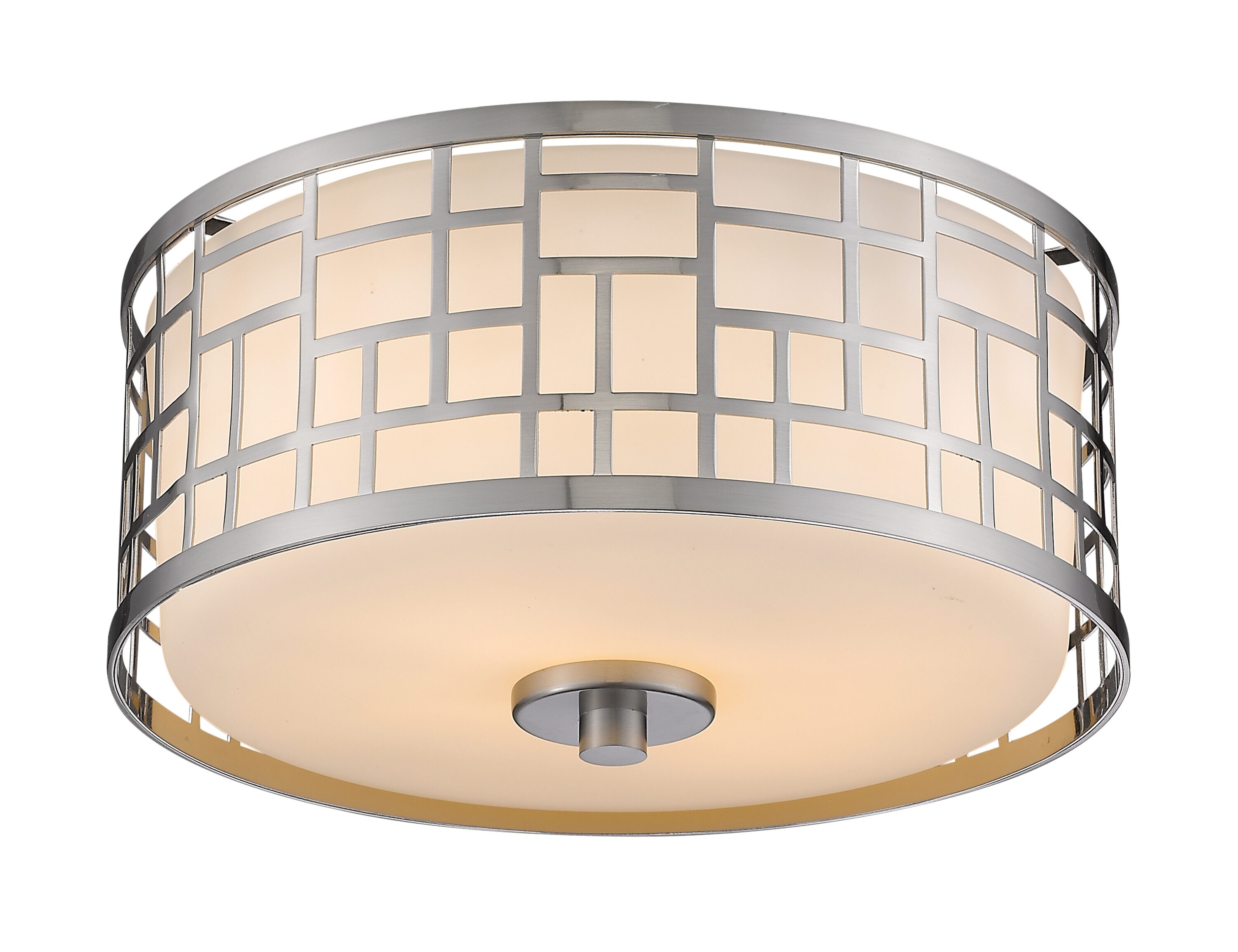 Z-Lite 330F12-BN Elea 1-Light 11.75-in Brushed Nickel Flush Mount Light