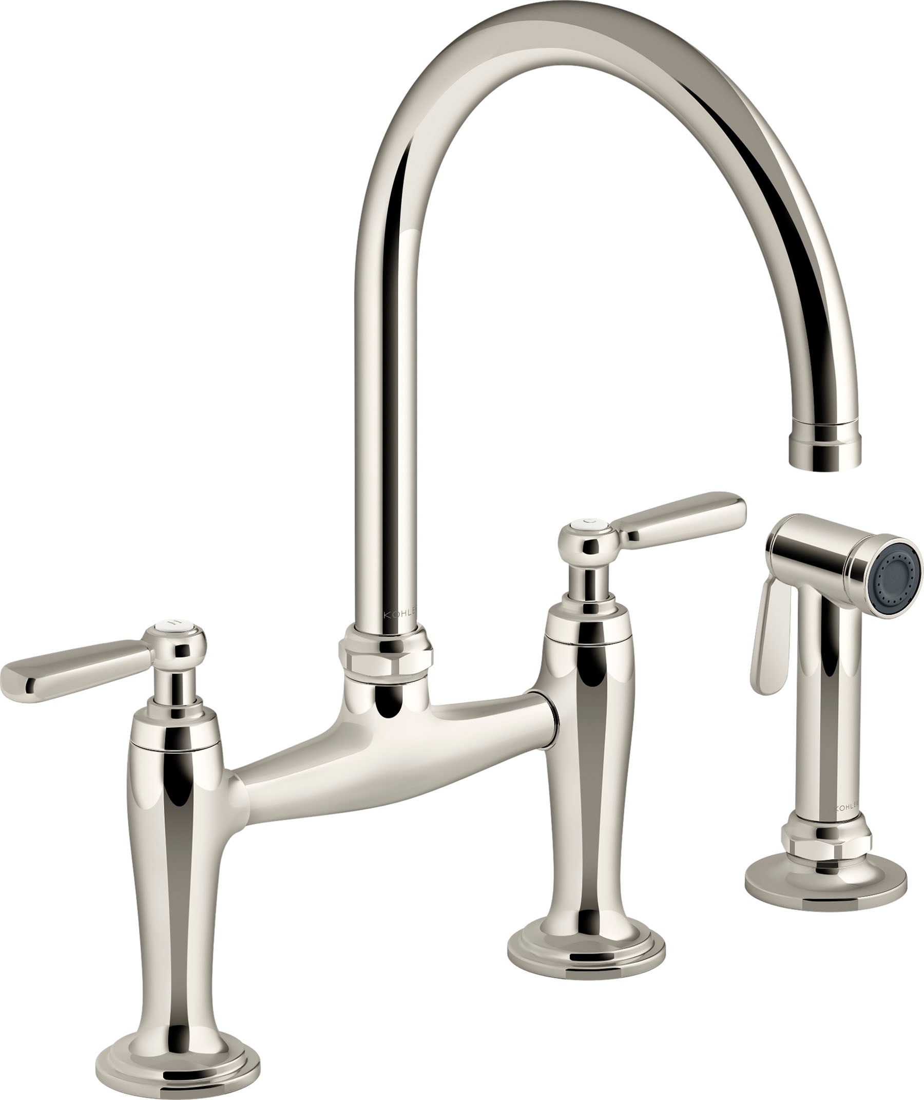 KOHLER Edalyn by Studio McGee Vibrant Polished Nickel Double Handle ...