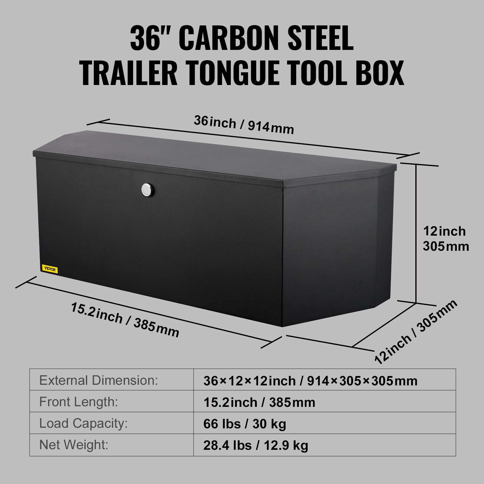 VEVOR T36X12X12INCHJ5V8V0 Truck-Tool-Boxes - View #8