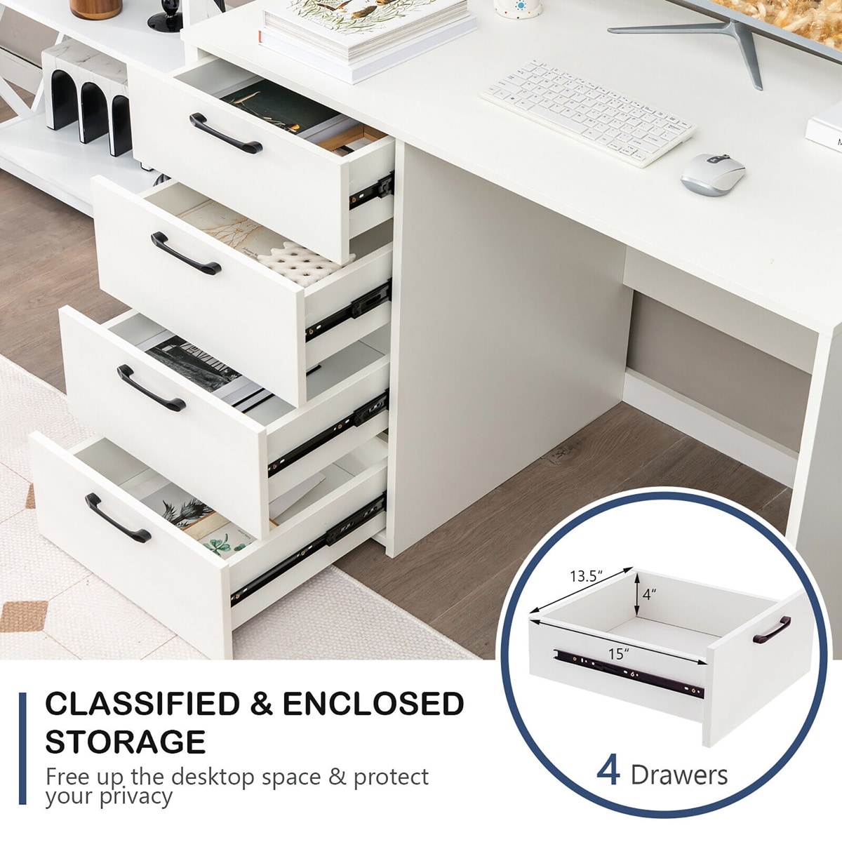 Costway CB10435WH+ desks - View #9