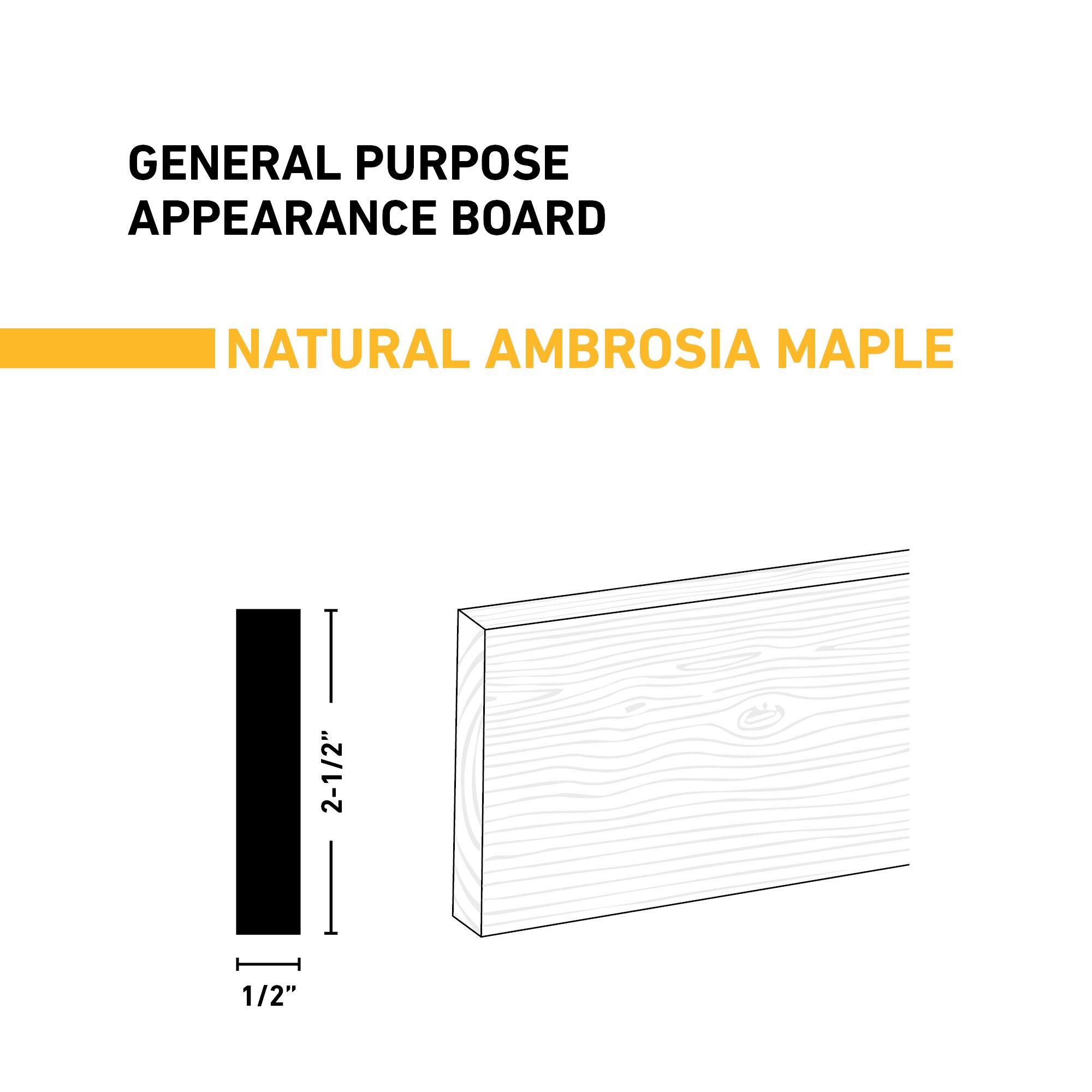 Ornamental Mouldings BRDNAT 1-2X3X2WMAP Appearance-Boards - View #2