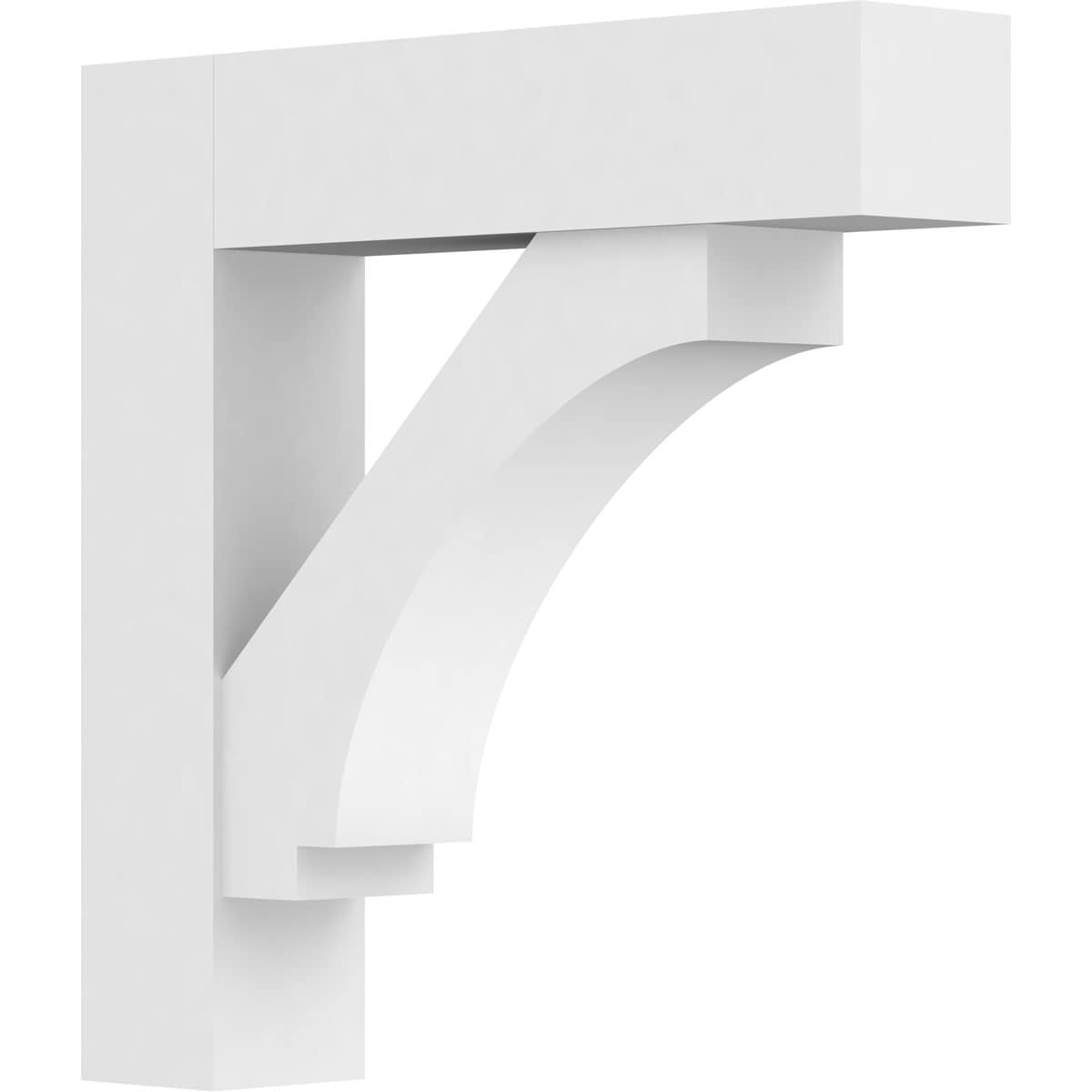 Ekena Millwork BKTP05X24X24IMP05 Standard Imperial 5-in x 24-in x 24-in White PVC Standard Bracket