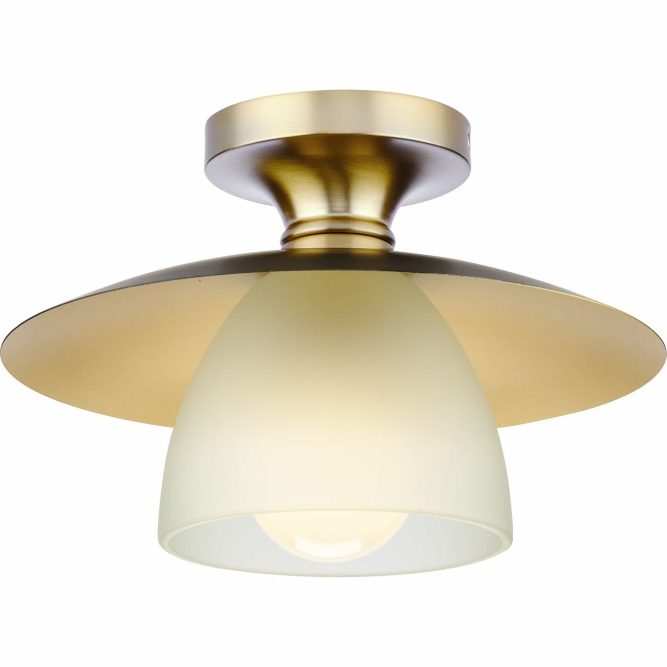 Progress Lighting P350233-109 Trimble 1 -Light 12-in Brushed Bronze Semi Flush Mount Light