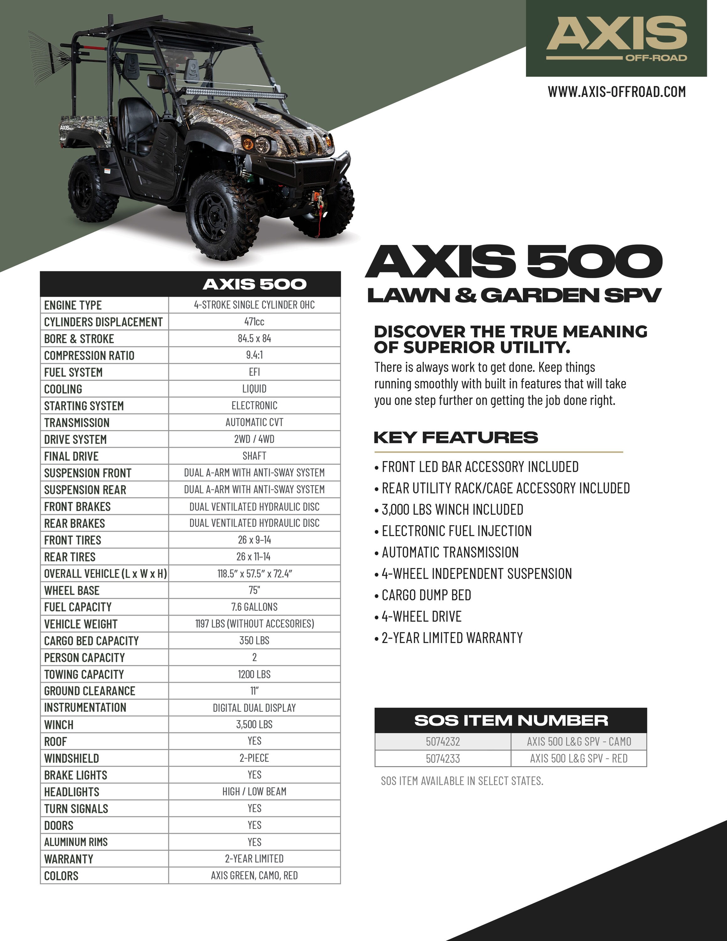 Axis AXIS500SPVLNGCAMO Motorized-Vehicles - View #7