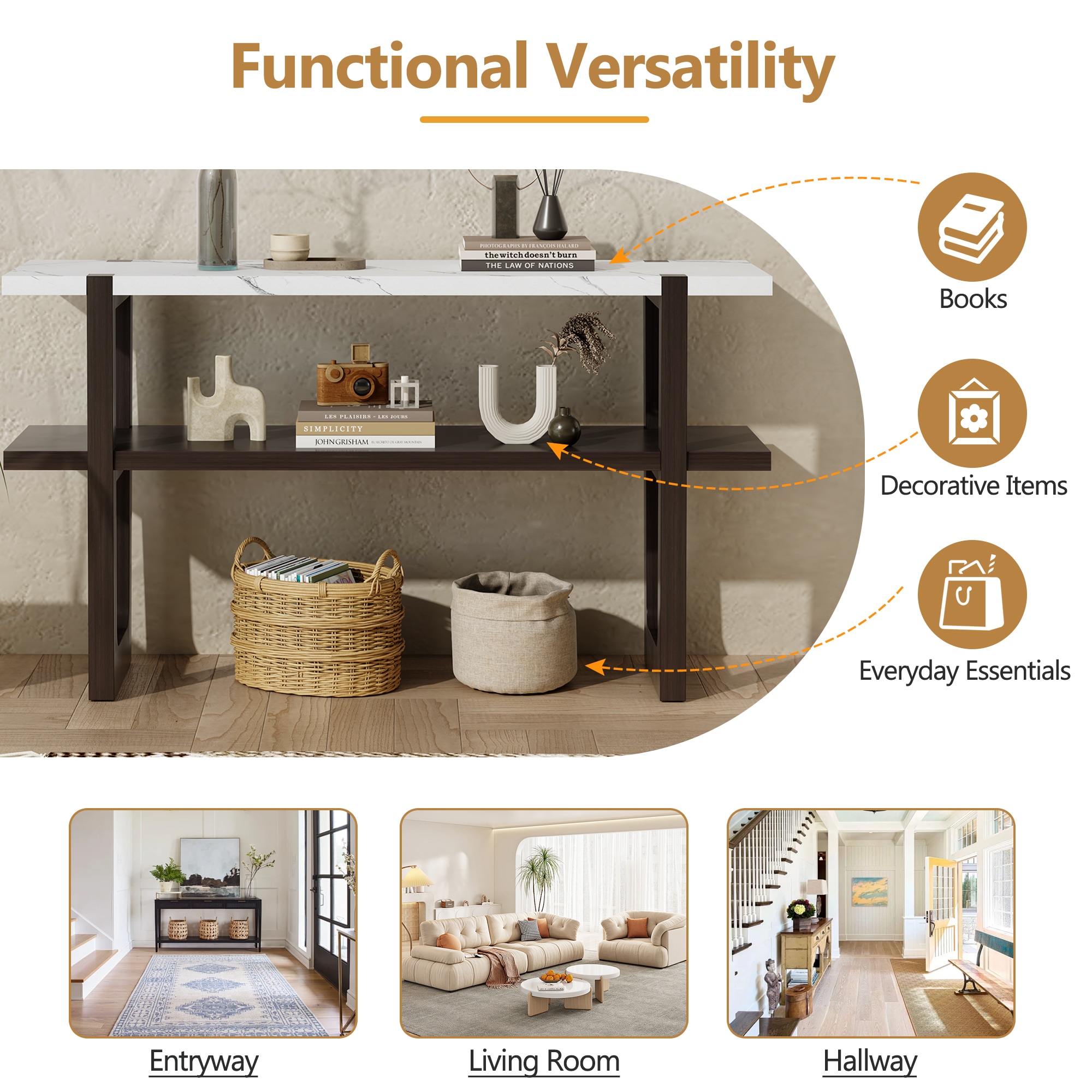 ModernLuxe N715P196906B Console-Sofa-Tables - View #6