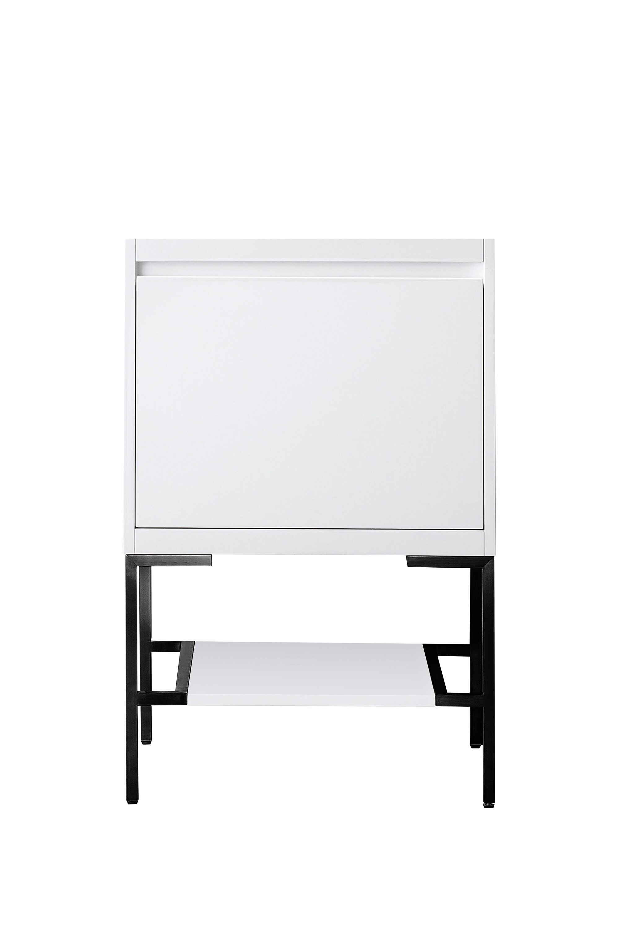 James Martin Vanities 805-V23.6-GW-MB Mantova 24-in Glossy White