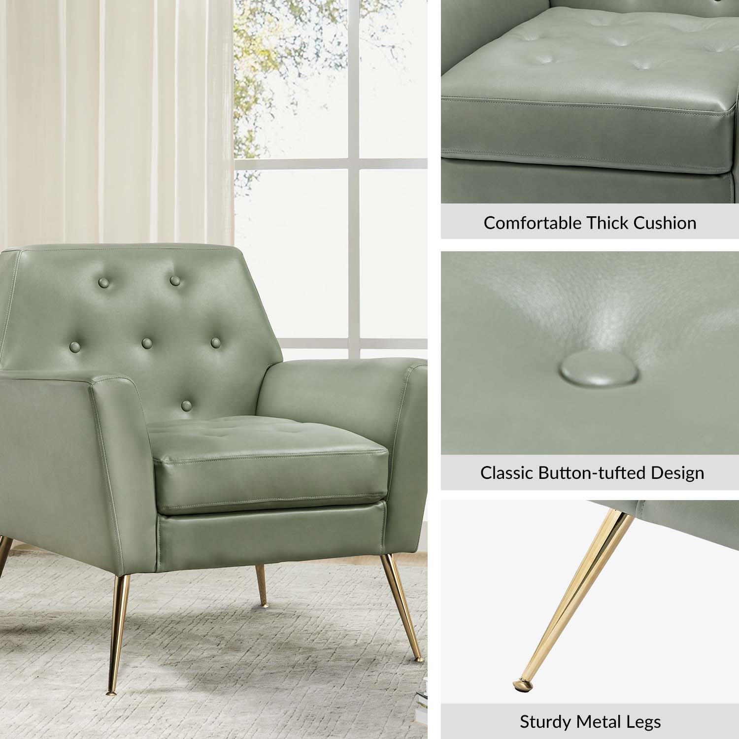 14 Karat Home CHWH0470-SAGE chairs - View #4