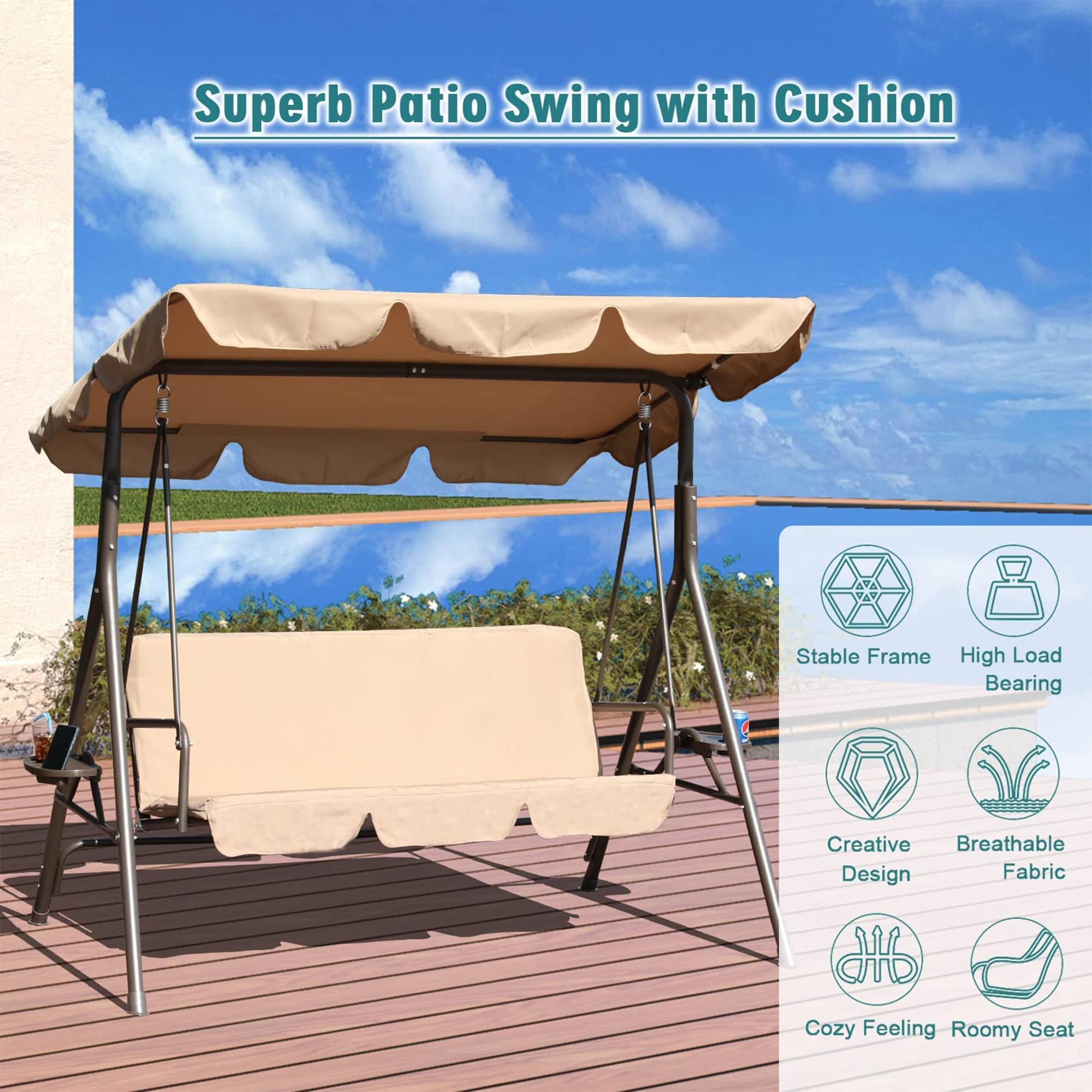 Gold Sun 268134 Replace-Porch-Swing-Glider-Tops - View #6