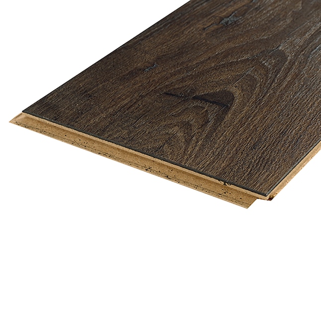 Pergo Portfolio + WetProtect Waterproof Rustic Smoked Chestnut 7.48-in W x 54.33-in L Embossed Wood Plank Laminate Flooring Pergo Portfolio + WetProtect Waterproof Rustic Smoked Chestnut 7.48-in W x 54.33-in L Embossed Wood Plank Laminate Flooring