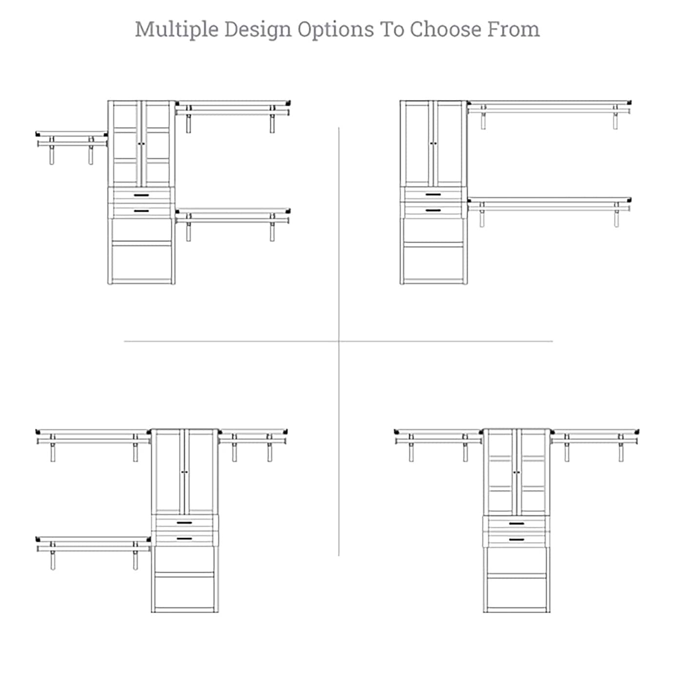 John Louis Home JLH-262SH-W-GD Wood-Closet-Kits - View #11