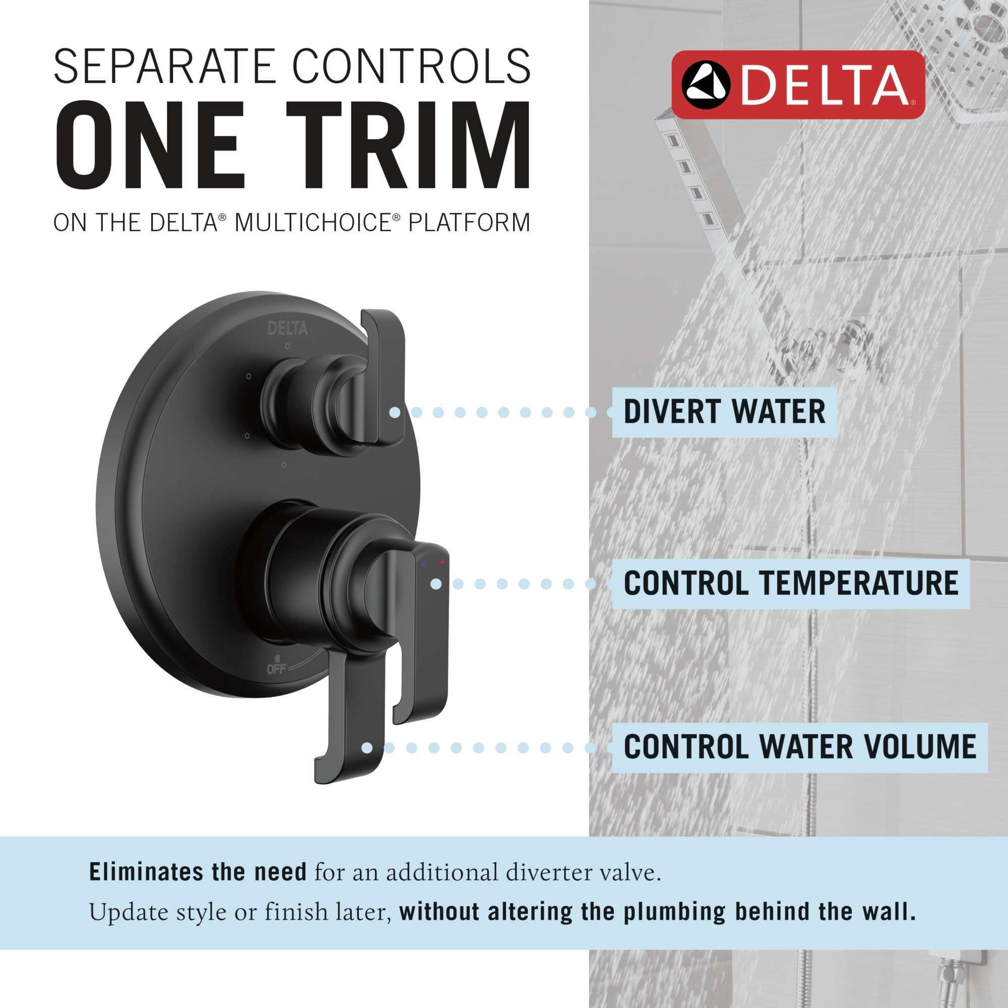 Delta T27989-BL Bath-Shower-Facc - View #2