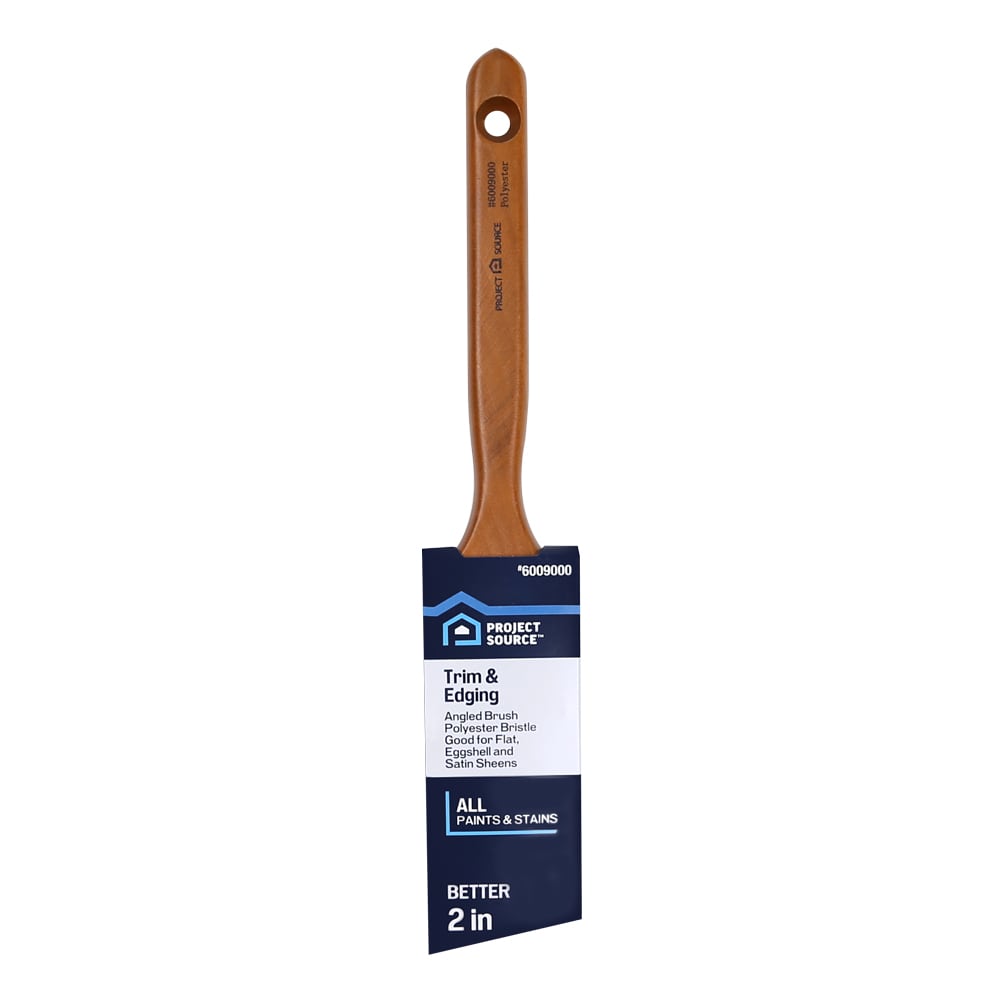 Project Source WB00012 Better All Paints and Stains 2-in Reusable Polyester Angle Trim brush