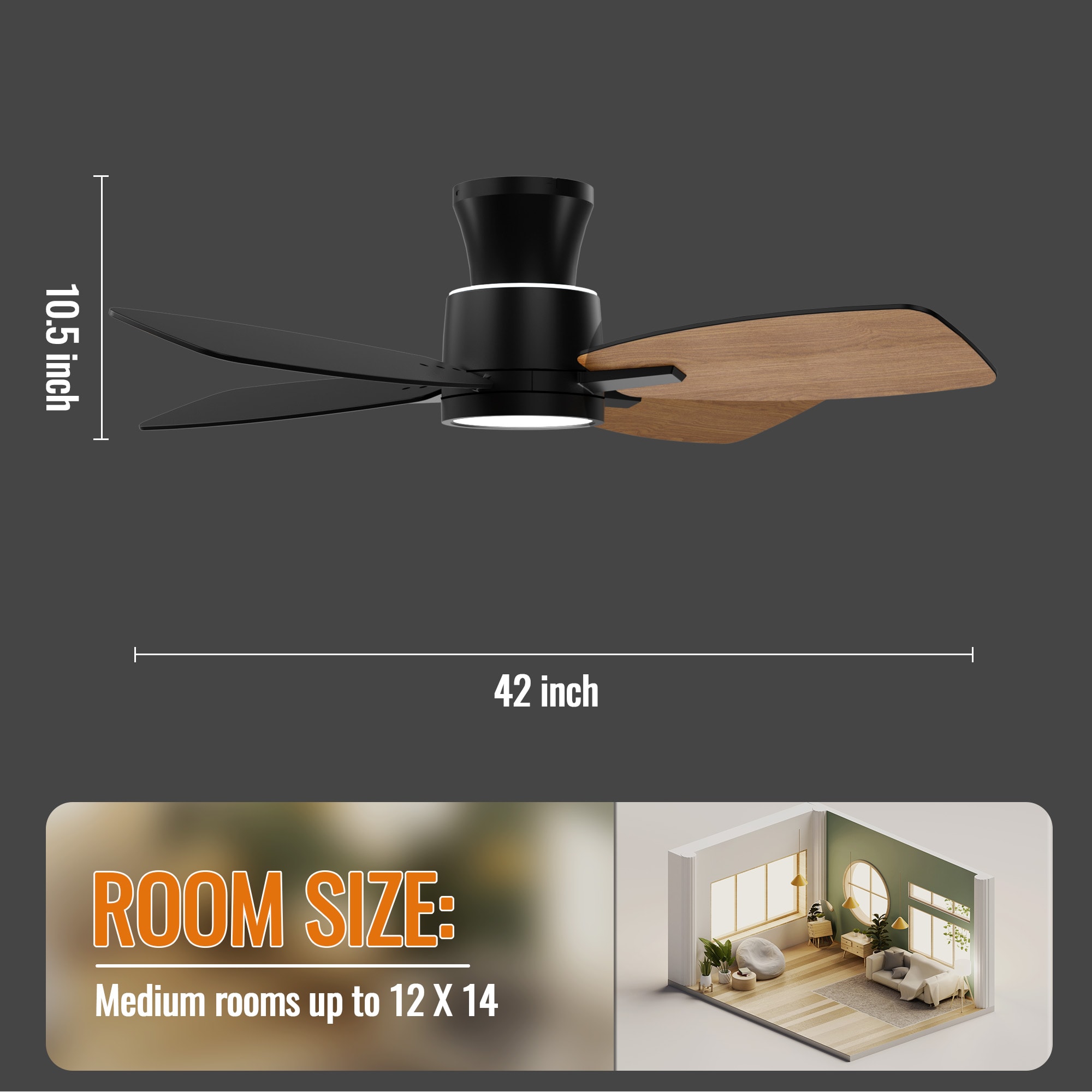 TALOYA TLY42-BK-4X-S4 Ceiling-Fans - View #4