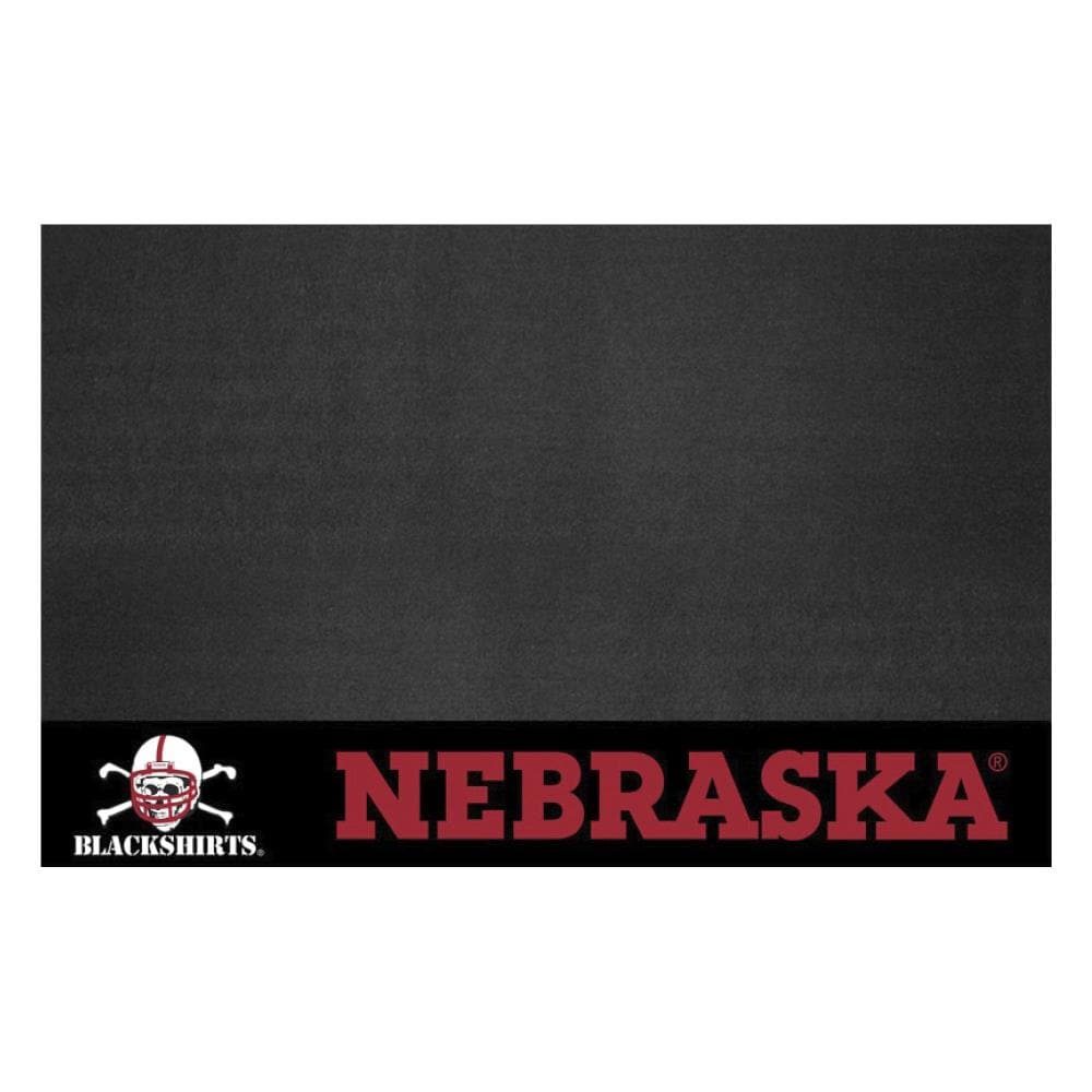 FANMATS 20719 Nebraska Cornhuskers NCAA Grill Mat Black Vinyl Rectangular Grill Mat