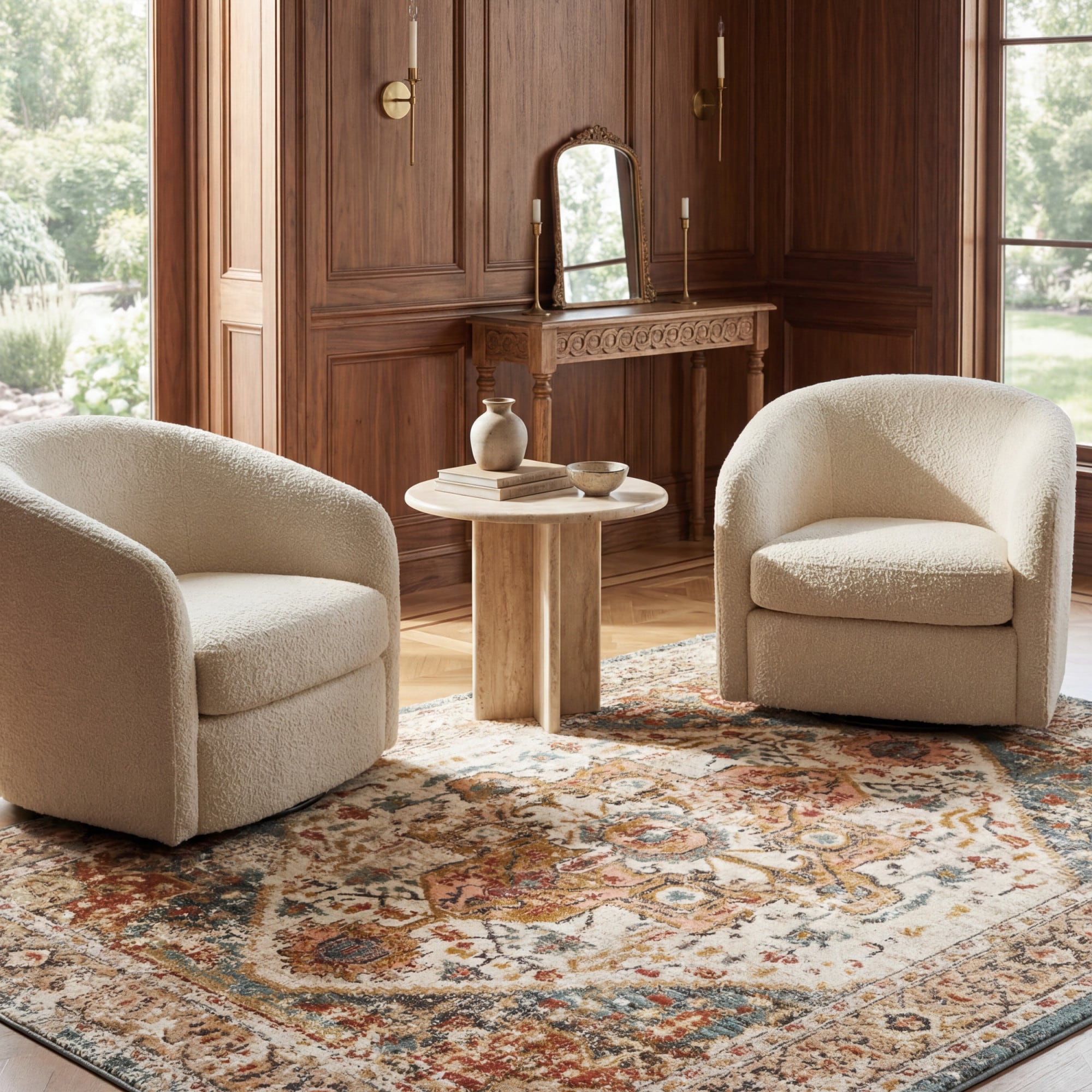 nuLOOM Justine Vintage Medallion Area Rug in the Rugs department