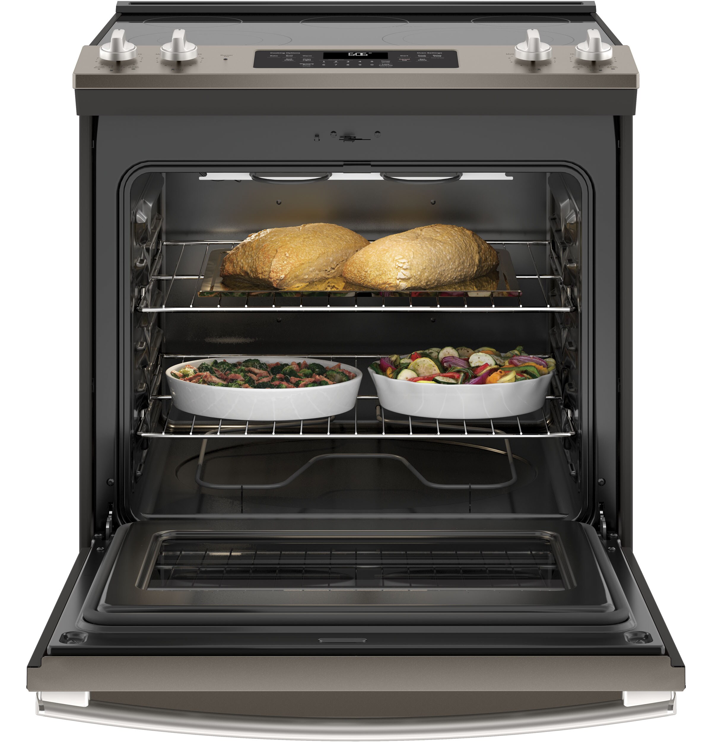 GE JS645ELES Freestanding-Electric-Ranges - View #2