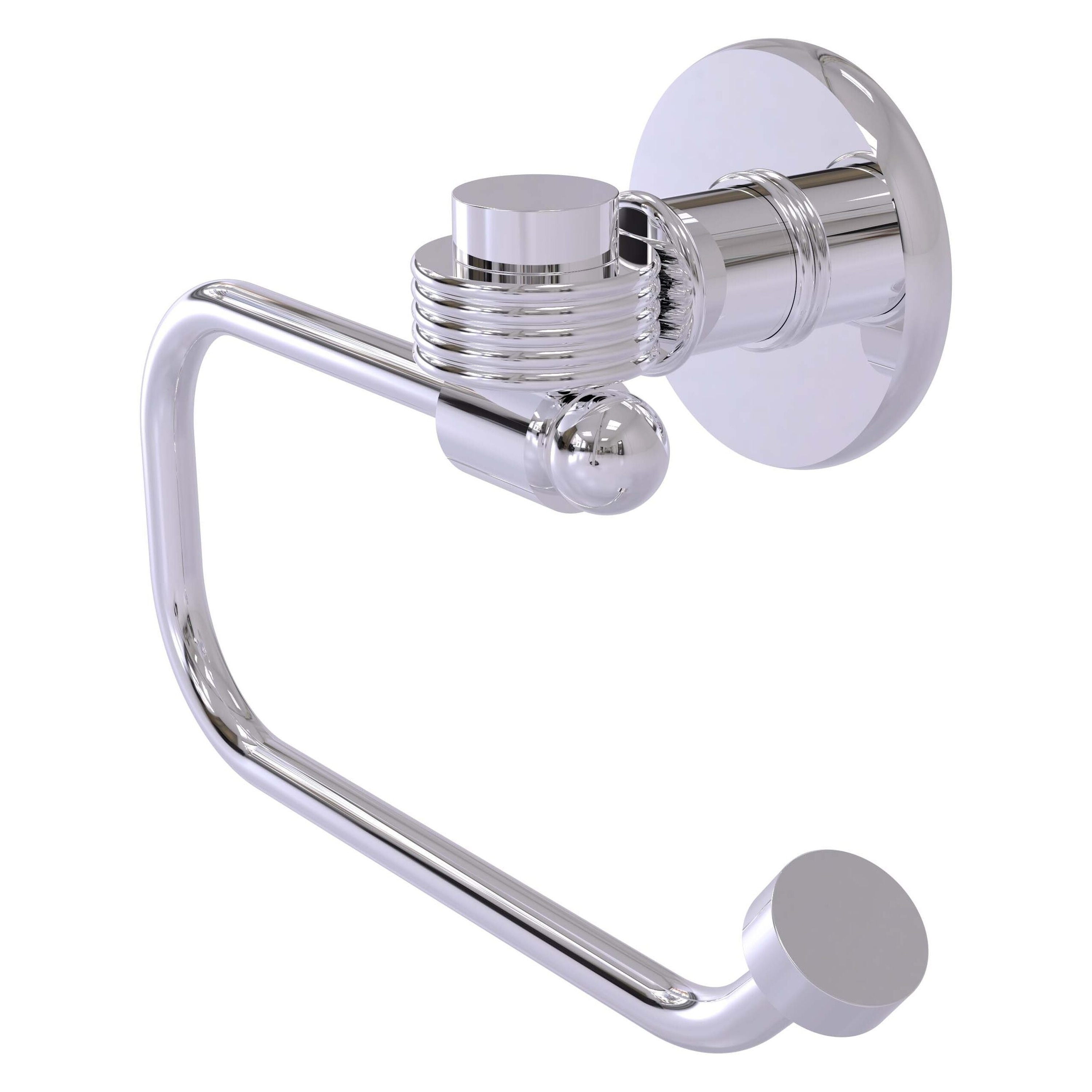 Allied Brass 2024EG-PC Continental Polished Chrome Wall mount Single post Toilet Paper Holder 1 -Rolls with Storage