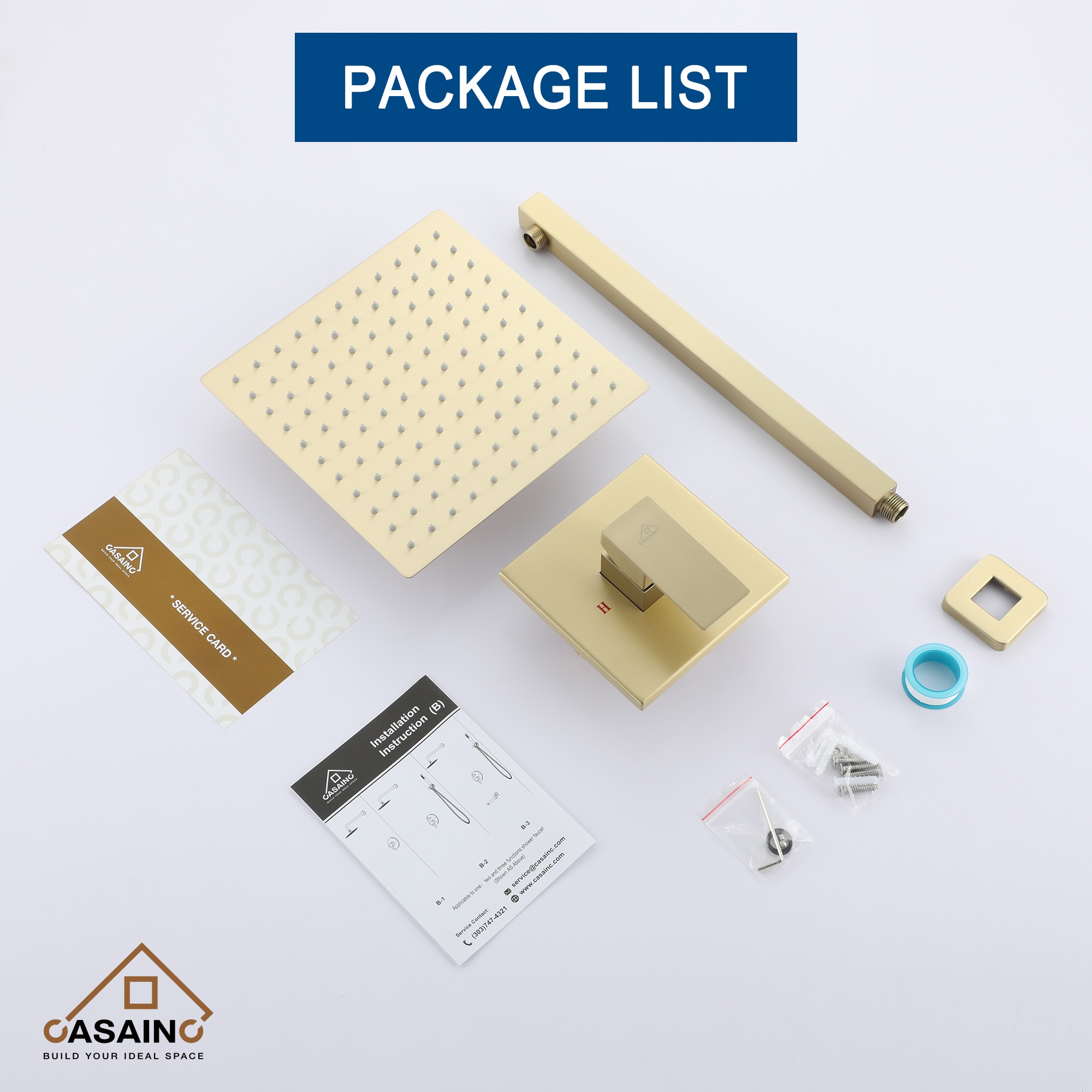 CASAINC OY-98A1001-BG Showerhead-Bar-Panels - View #9