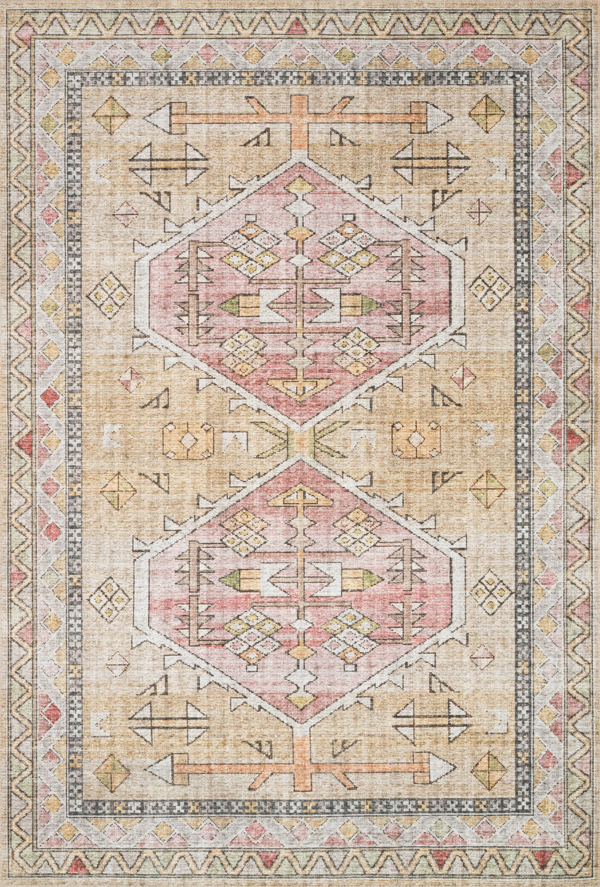 Reversible Blue Oriental Wool Synthetic 4' x 6' Rug