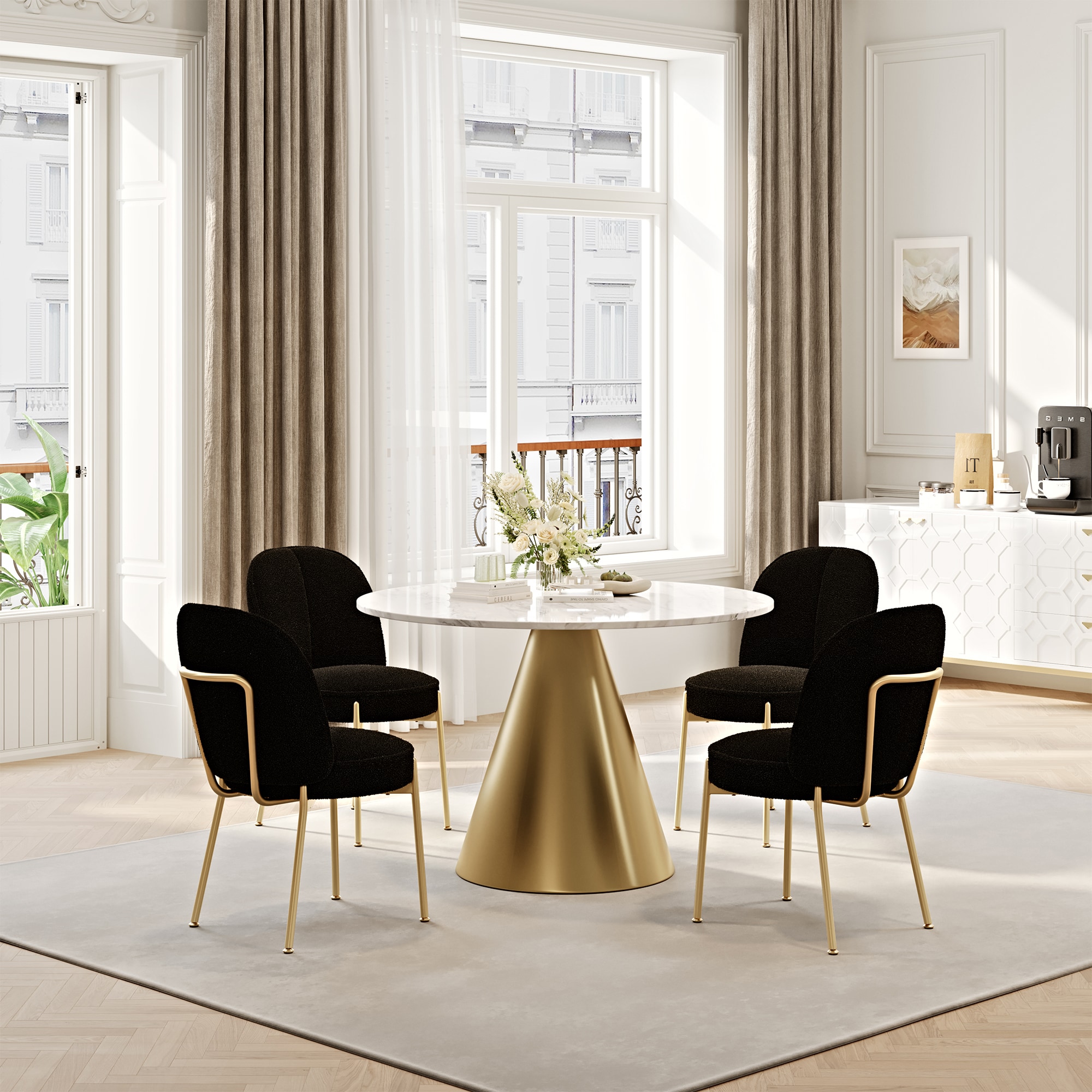 Clihome CL-R3WHBGDM08 Dining-Sets - View #2