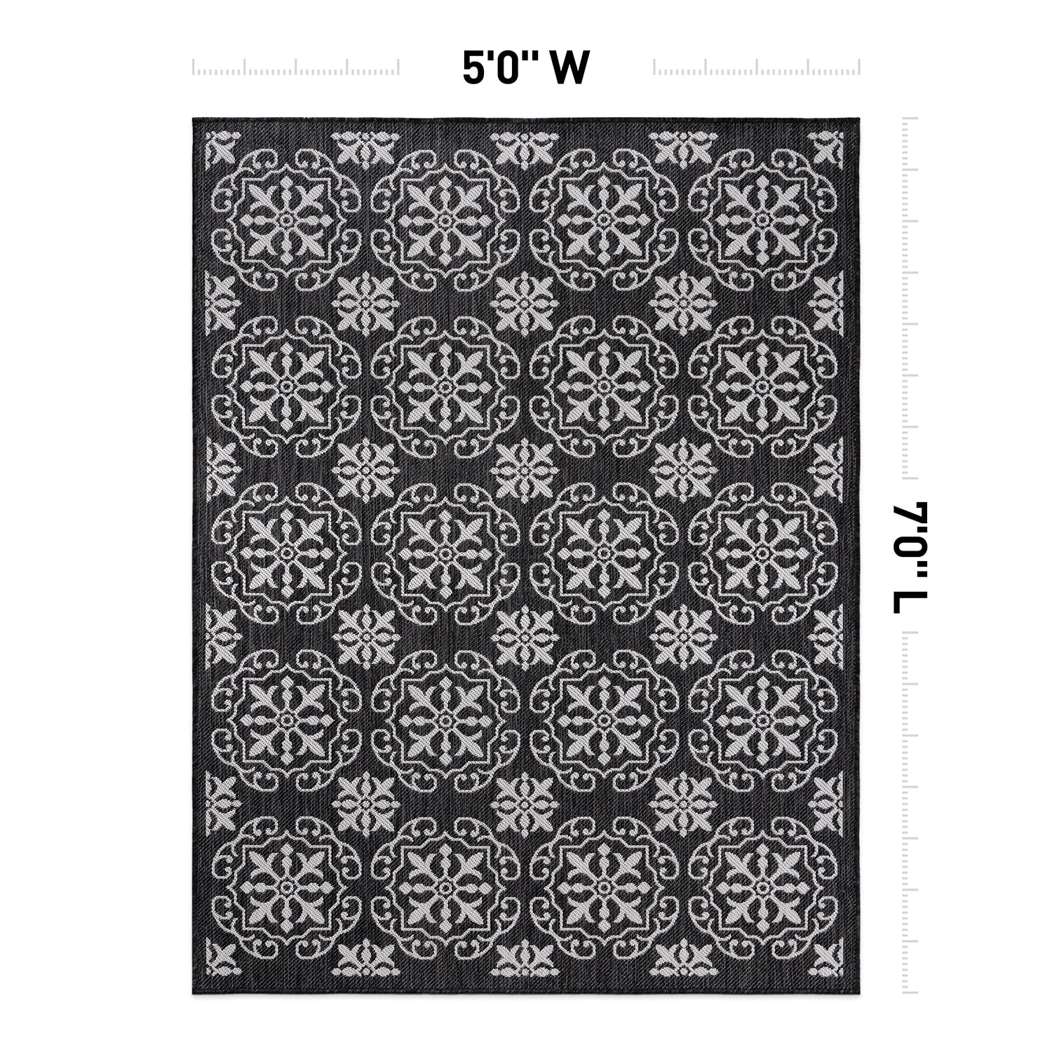 World Rug Gallery 119BLACK5X7 rugs - View #3