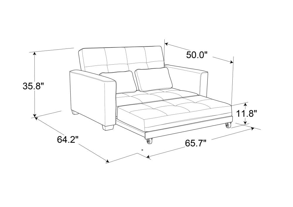 Serta Antler Casual Polyester Full Sofa Bed at Lowes.com