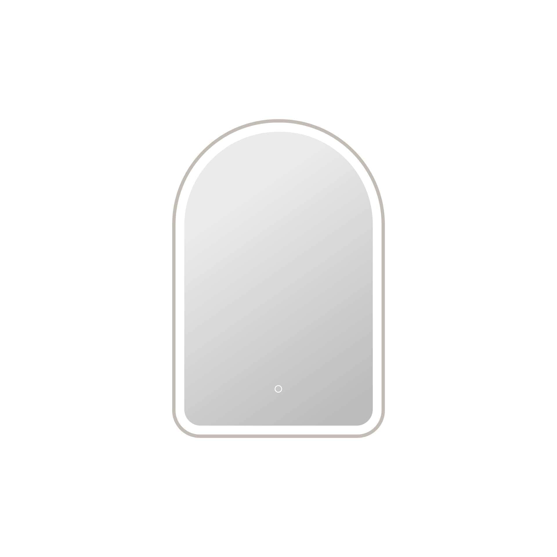 Simply Living Home Seraphine 36 inch Arch LED Front and Backlit Wall Mirror in Silver