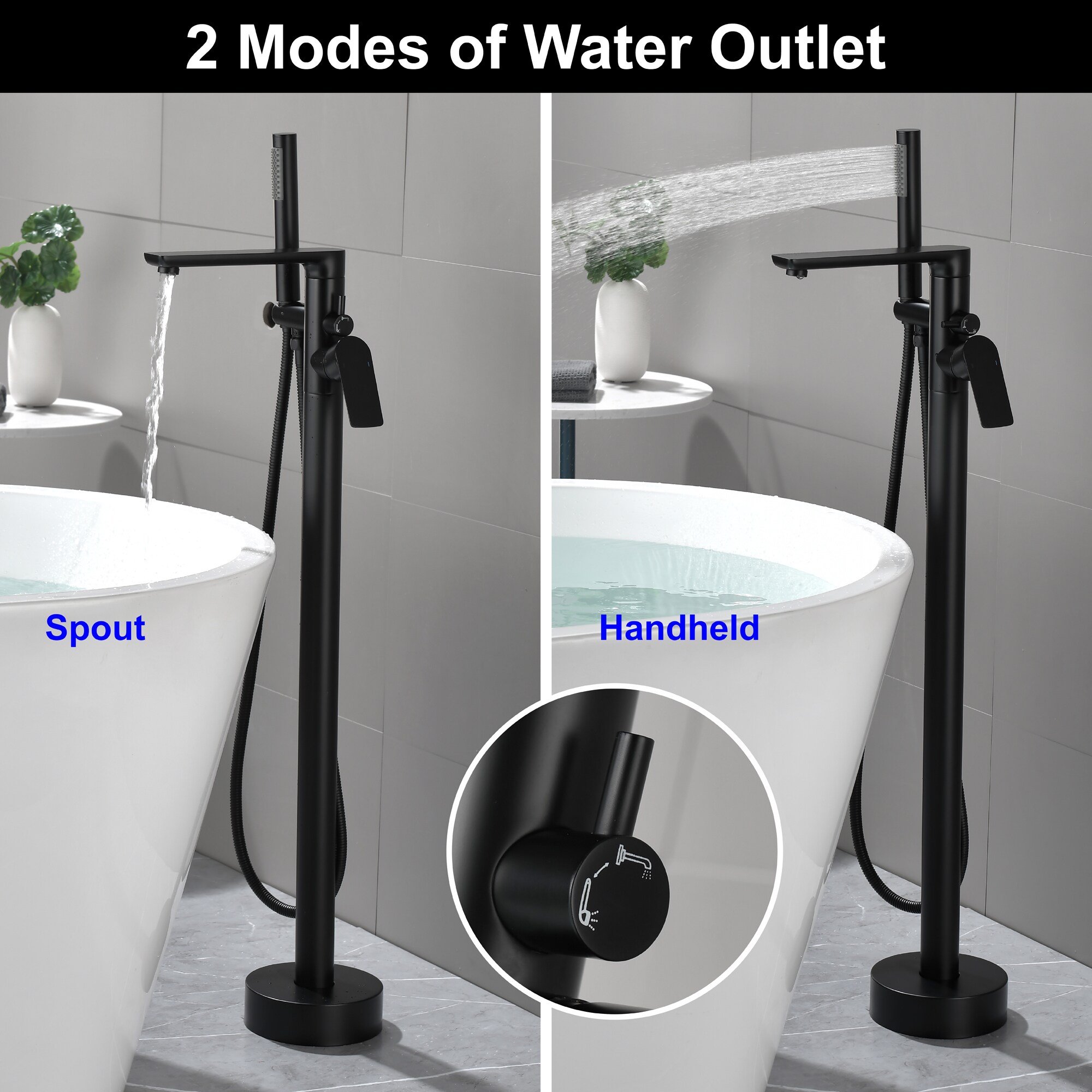 WELLFOR WA94027MB02 Roman-Tub-Faucets - View #9
