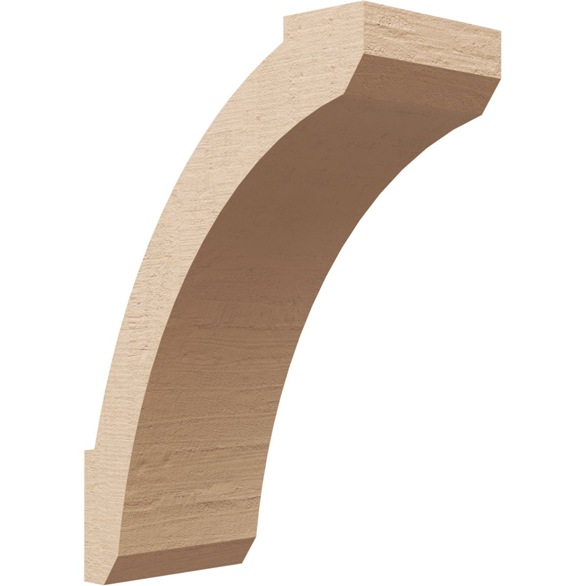 Ekena Millwork BRCUR05X10X14LFTRCPR 5-in x 14-in x 10-in Primed Urethane Lafayette Rough Cedar TimberThane Knee Brace