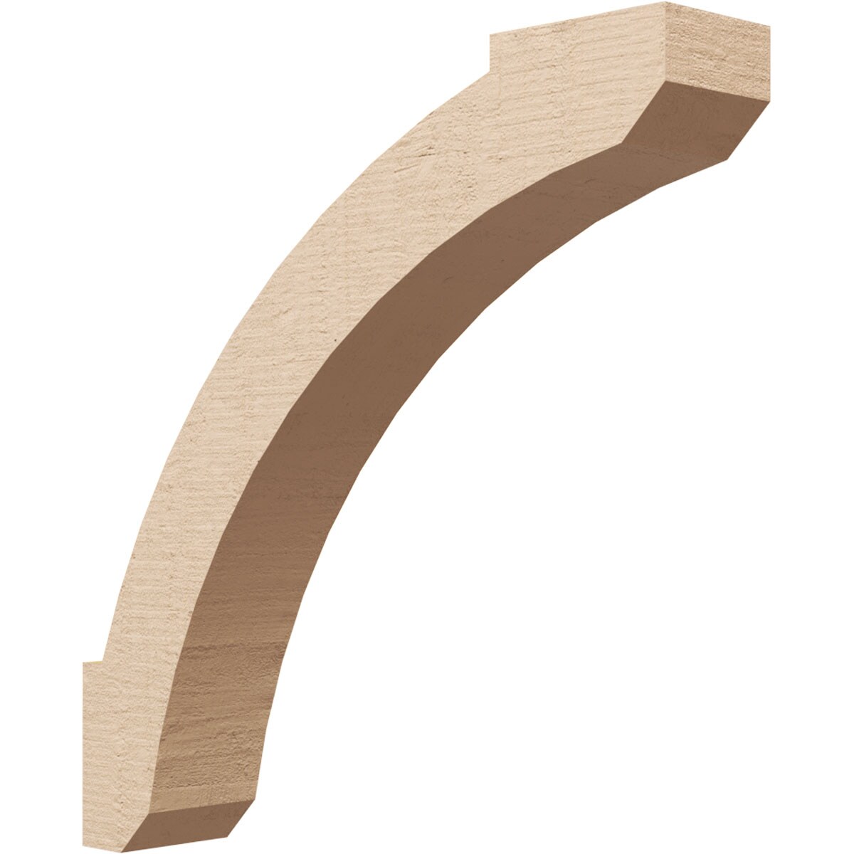 Ekena Millwork BRCUR03X16X16LFTRCPR 3-in x 16-in x 16-in Primed Urethane Lafayette Rough Cedar TimberThane Knee Brace