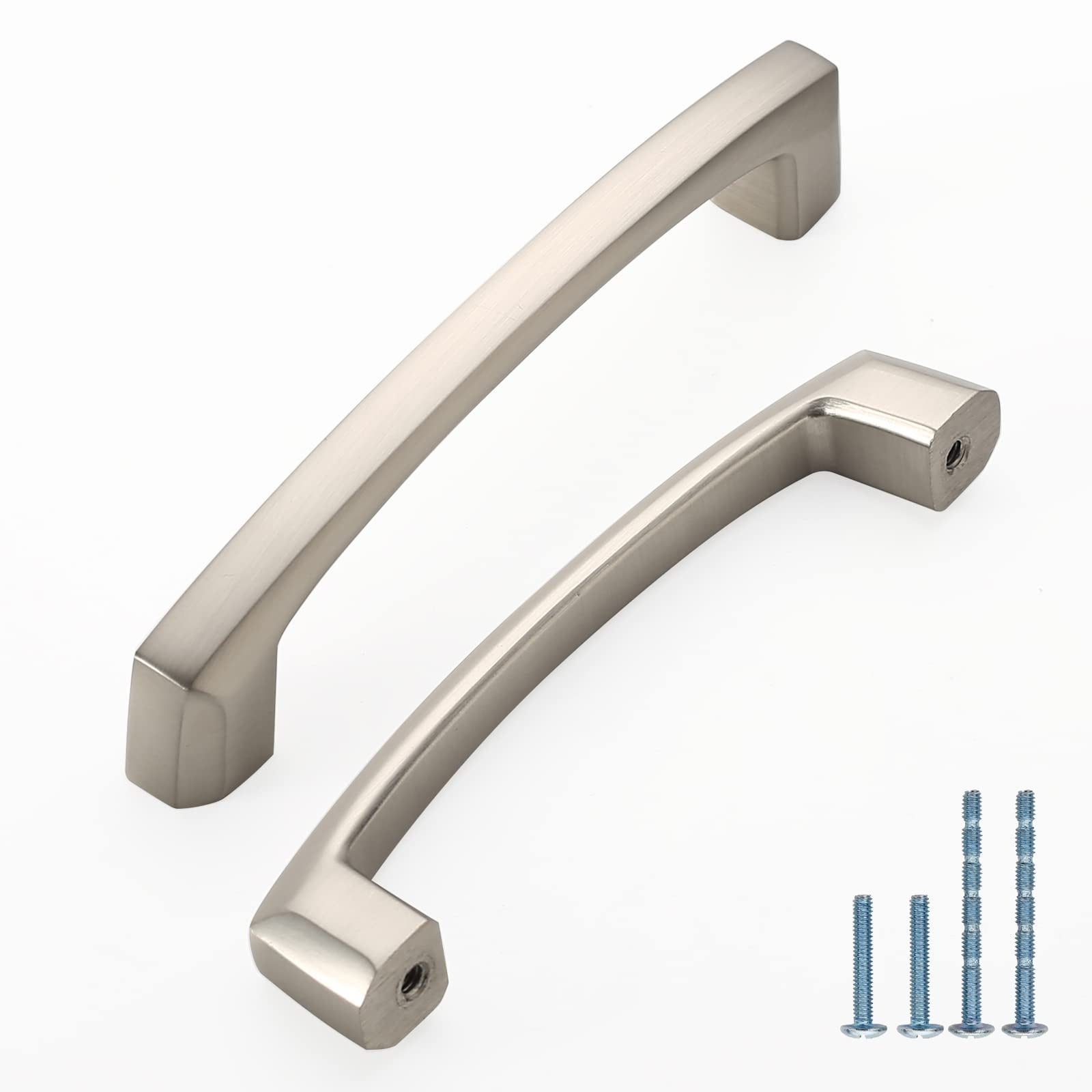Aoibox  10 pack 4 in center brushed satin nickel kitchen cabinet handles for drawers cupboards dressers Unit