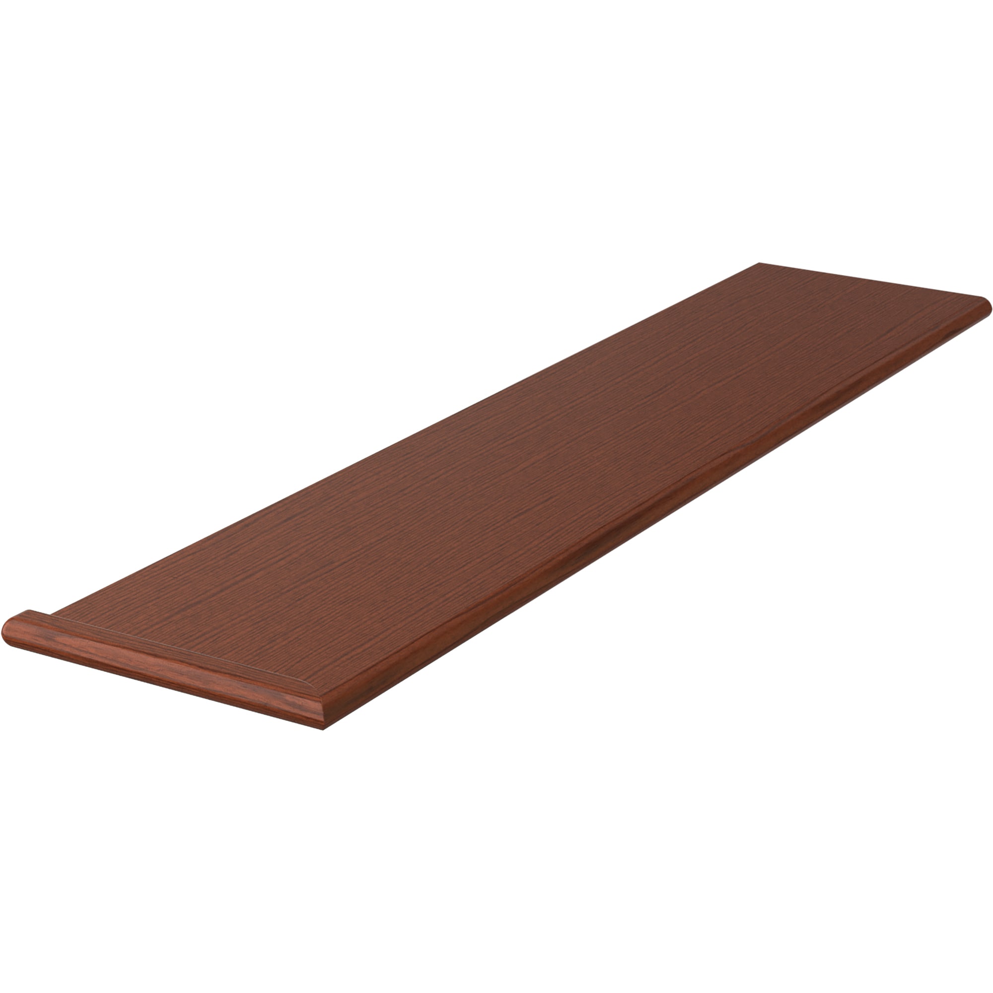 L.J. Smith Stair Systems 807011X48LH-BRZC 48-in x 11.5-in x 1-in Brown Brazilian cherry Left return Bullnose Stair Tread