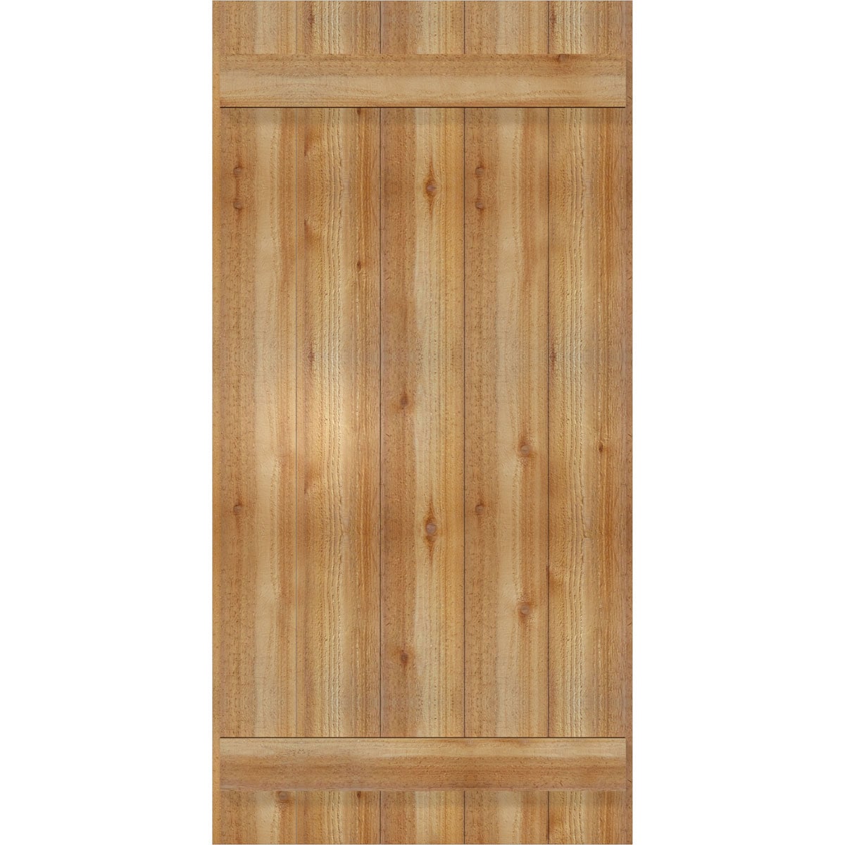 Ekena Millwork RBJ06S26X054RWR 26.875-in W x 54-in H Unfinished Paintable/Stainable Board and batten Wood Exterior Shutters ( 2 -Pack )