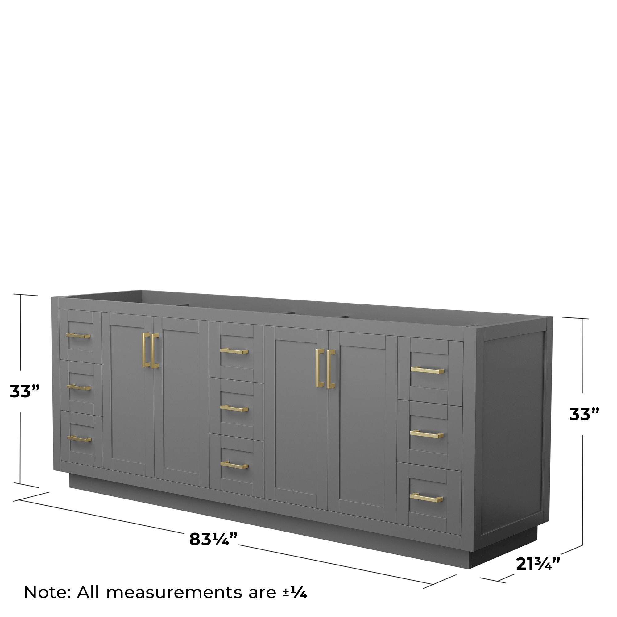 Wyndham Collection WCF292984DGGCXSXXMXX vanities - View #3