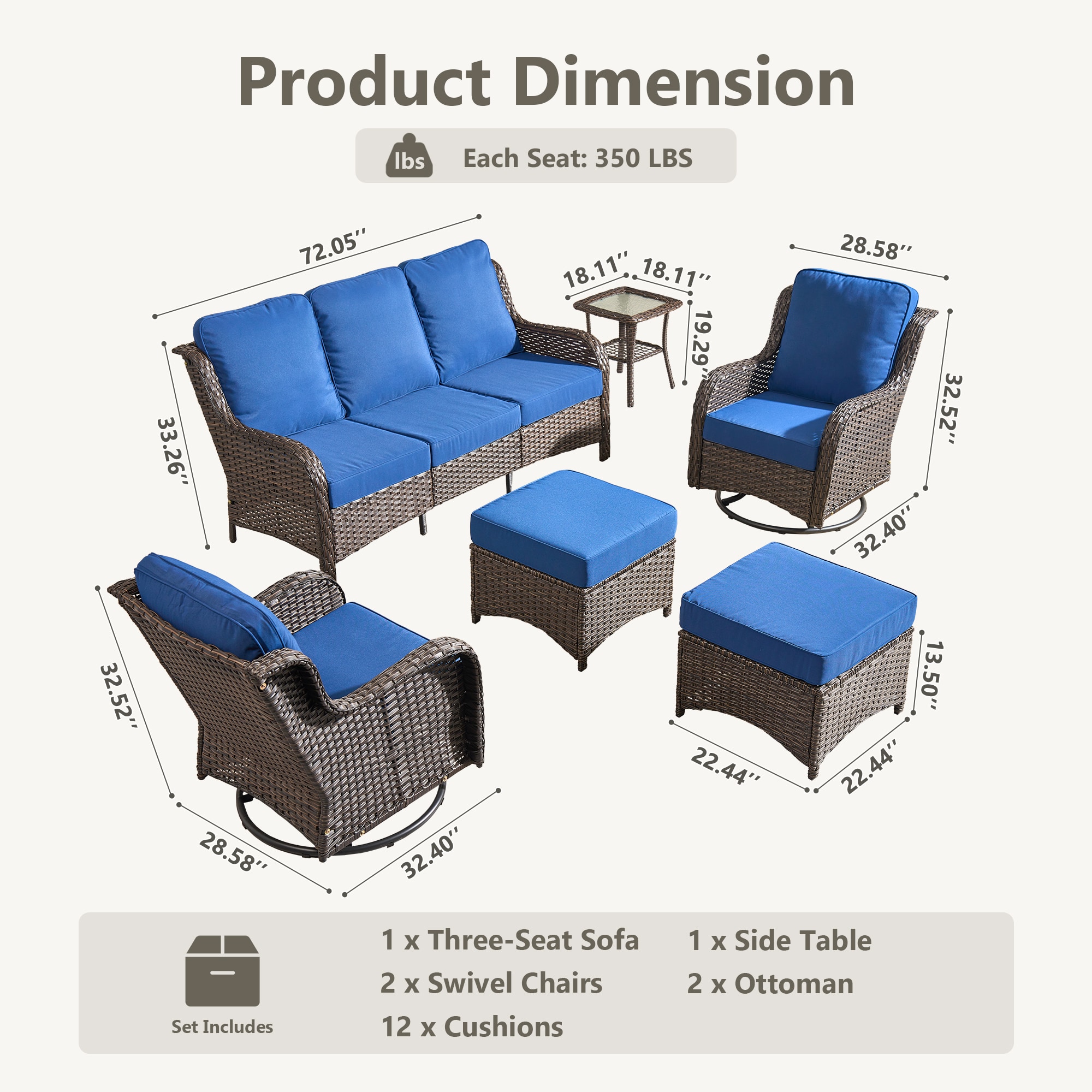 Ovios NTC-706Y Patio-Conversation-Sets - View #8
