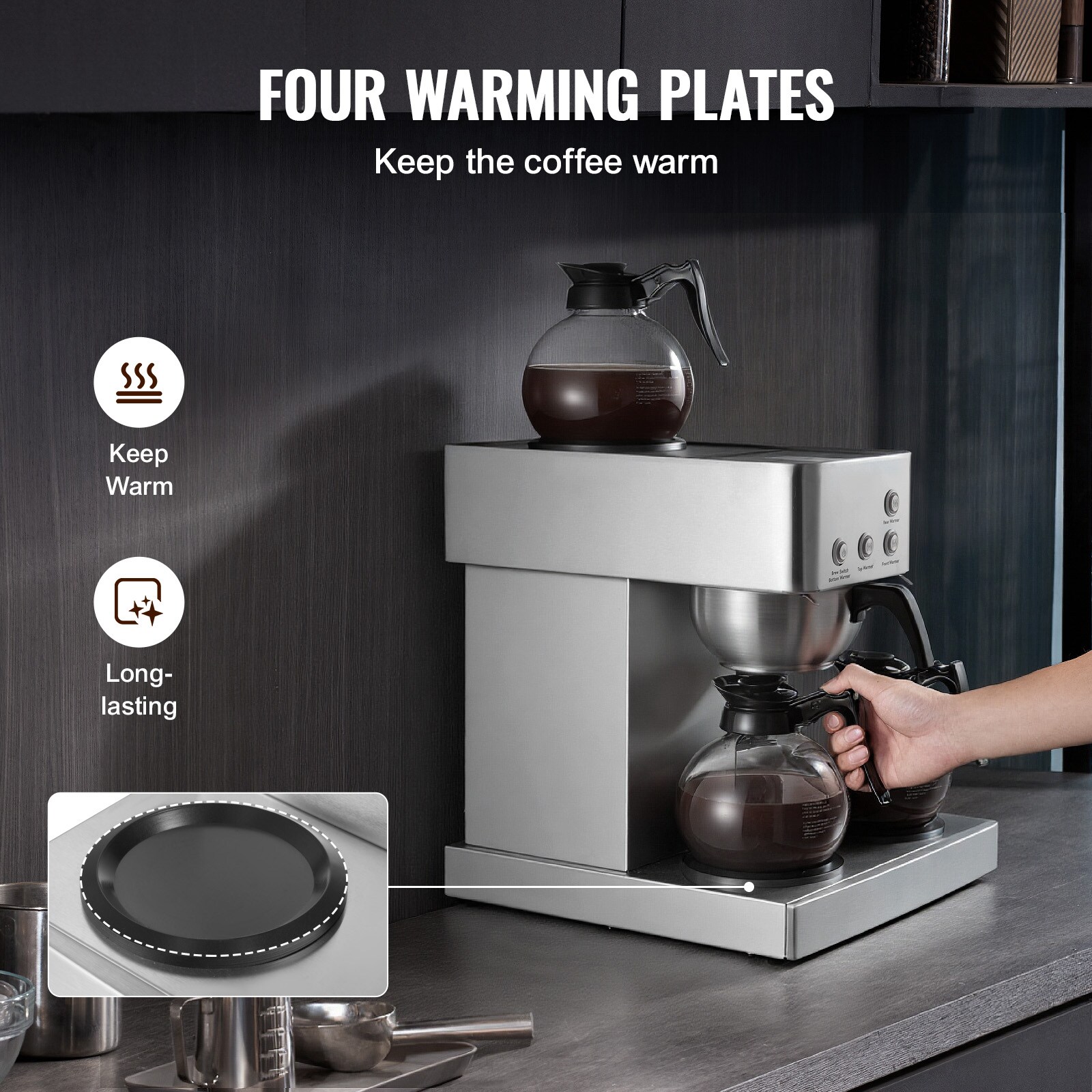 VEVOR SCBLHSYMSKFJ14902V1 Coffee-Makers - View #3
