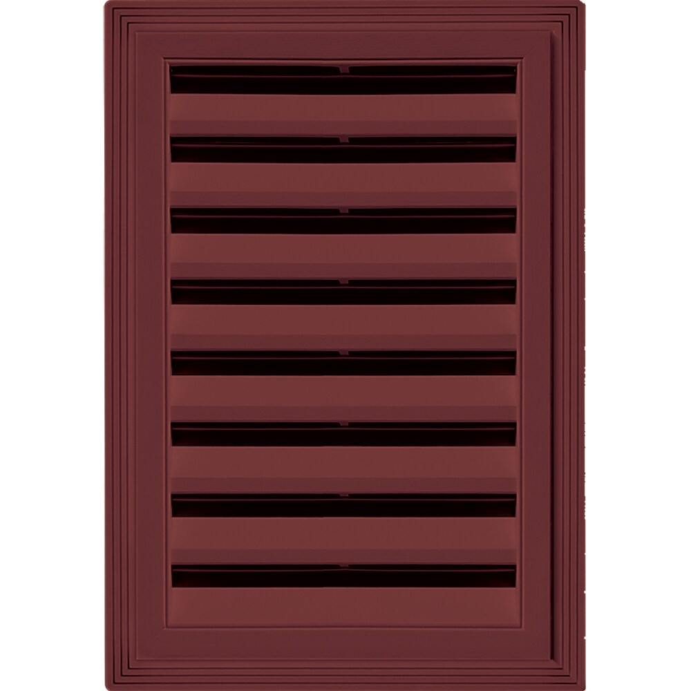 Builders Edge 120061218078 12-in x 18-in Wineberry Rectangle Vinyl Gable Louver Vent