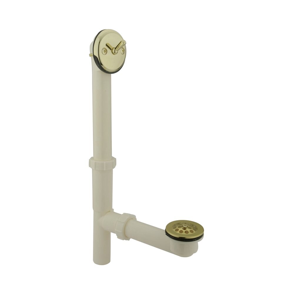 Elements of Design 1.5-in Polished Brass Triplever Drain with Abs Pipe in  the Bathtub Drains department at