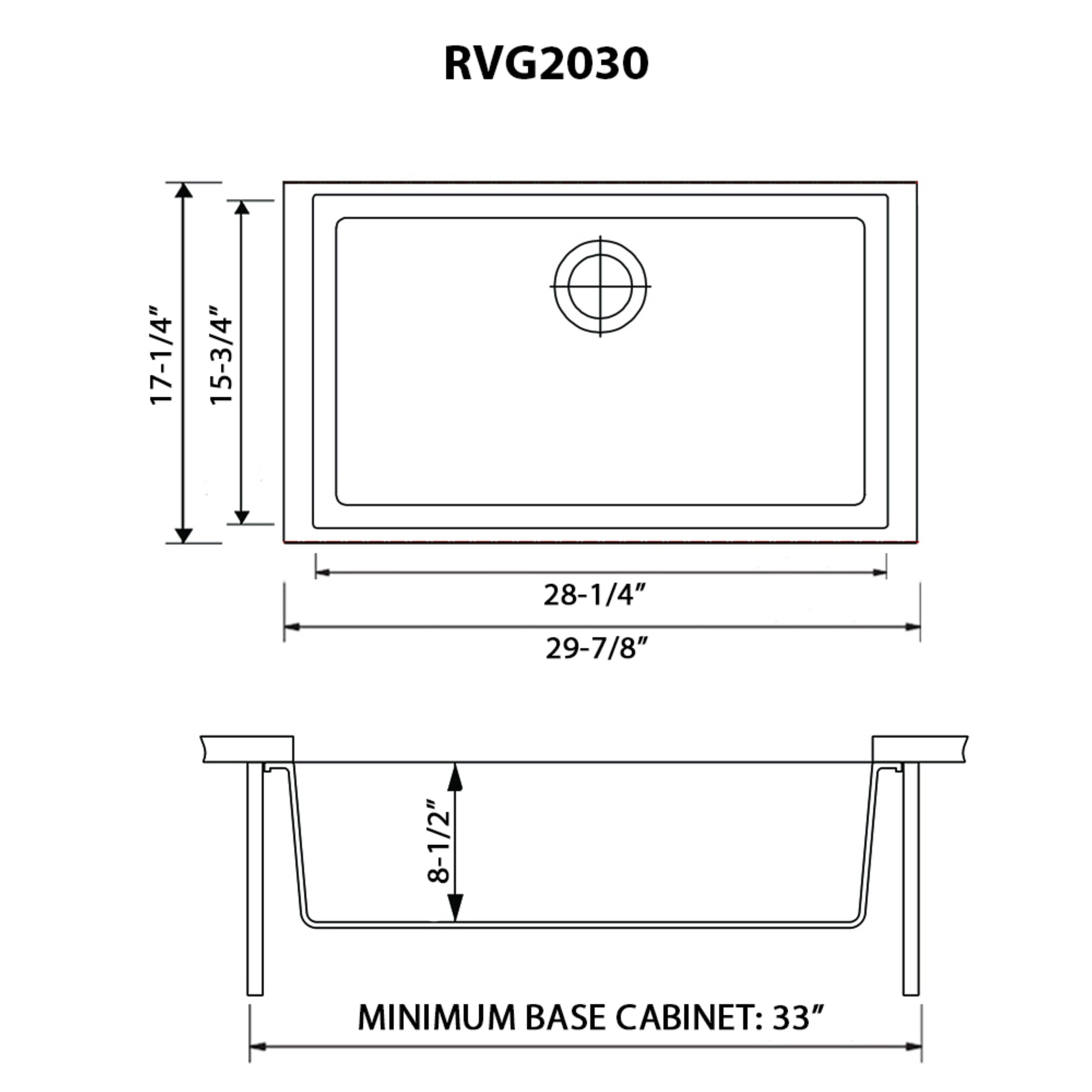 Ruvati RVG2030BK Kitchen-Sinks - View #12