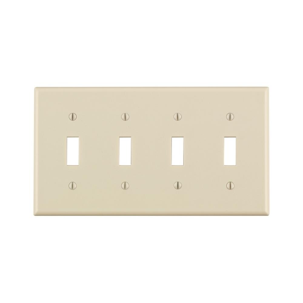 Light Almond 4 Gang Toggle Switch Wall Plate at Lowes.com