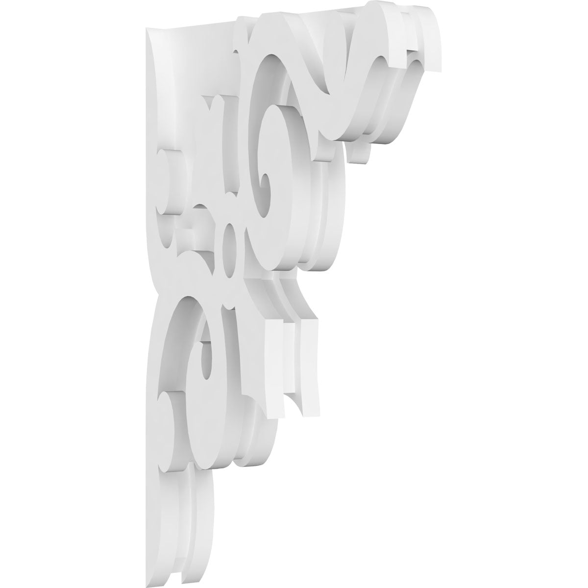 Ekena Millwork CORP01X08X14WH 1.875-in x 8-in x 14-in Whitman Unfinished White PVC Paintable Corbel